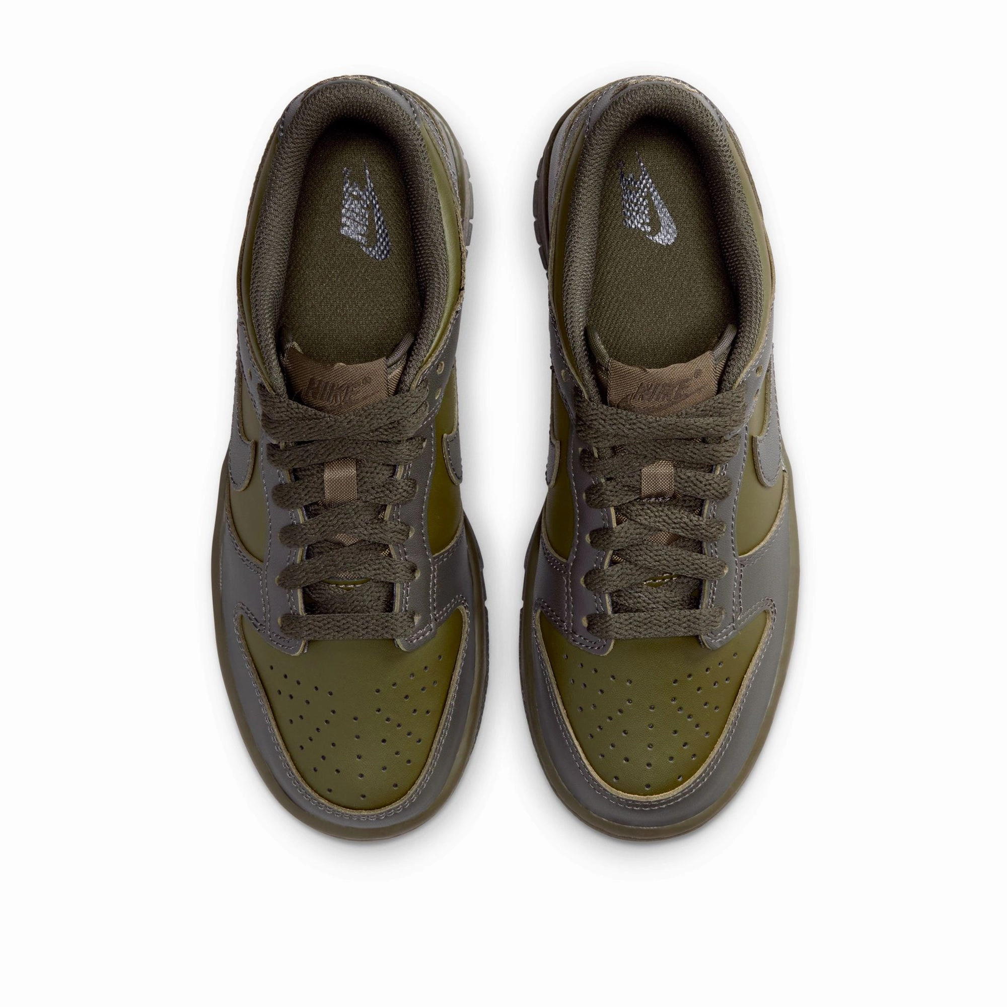 Breathable Design Preppy Mood Nike Dunk Low (GS) - Cargo Khaki/University Red