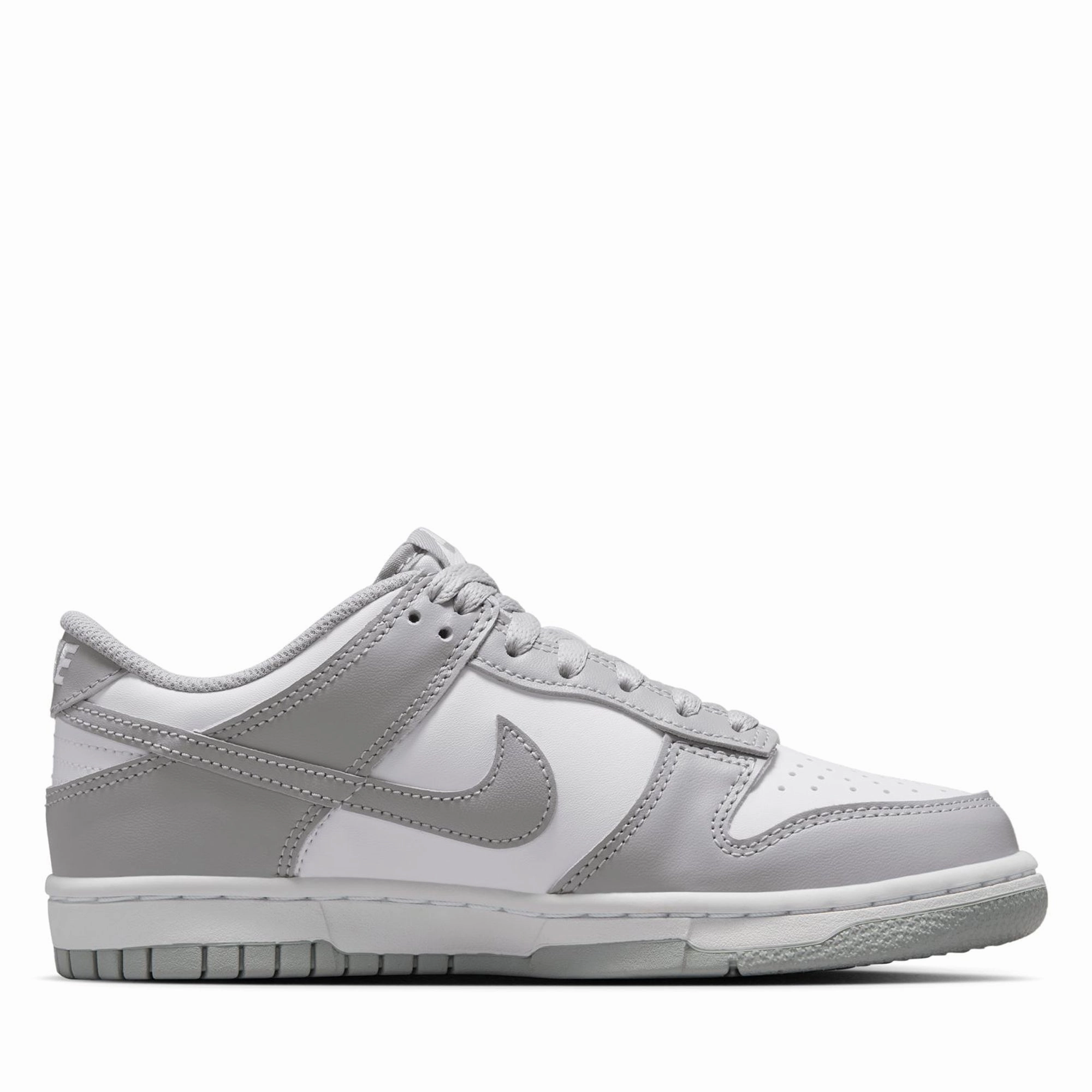 Nike Dunk Low (GS) - White/Light Smoke Grey Padded collar