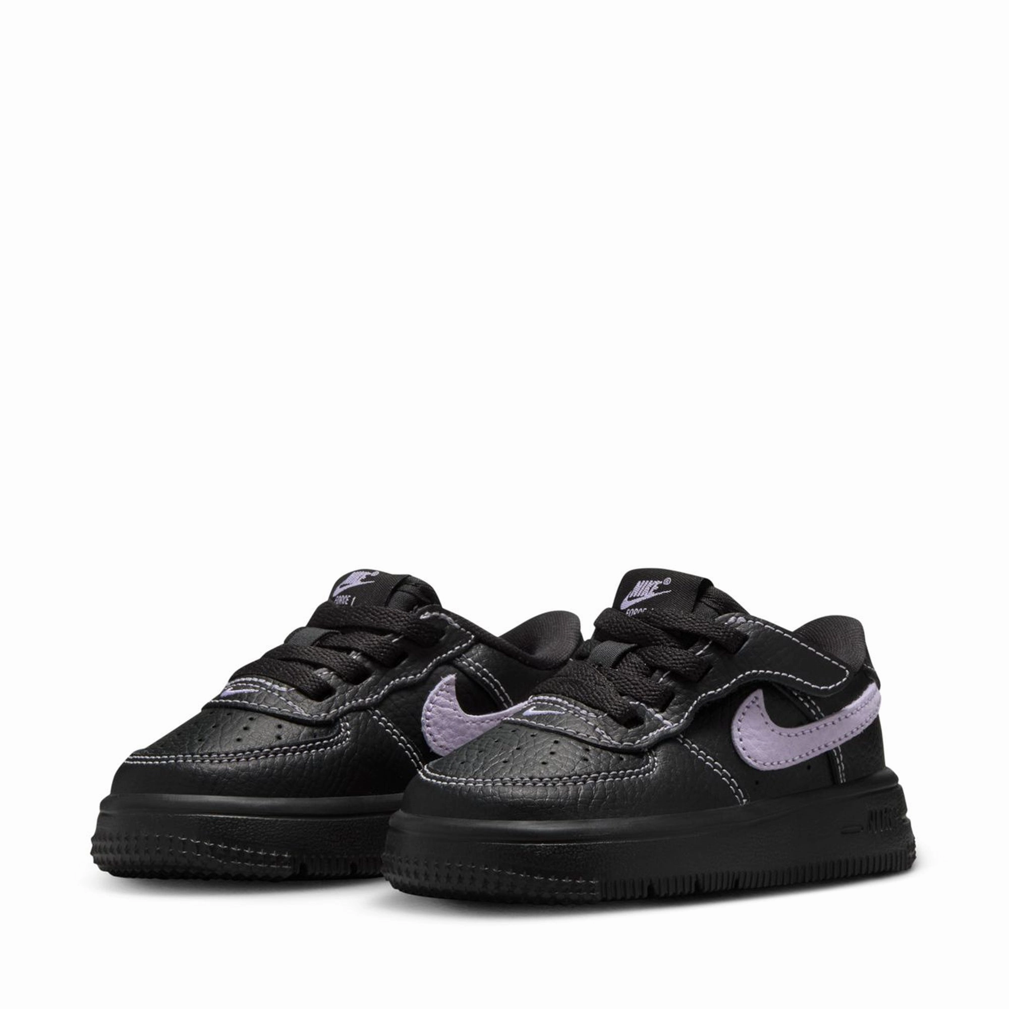 Nike Force 1 Low LV8 Easyon (TD) - Black/Hydrangeas Everyday Comfort Footwear