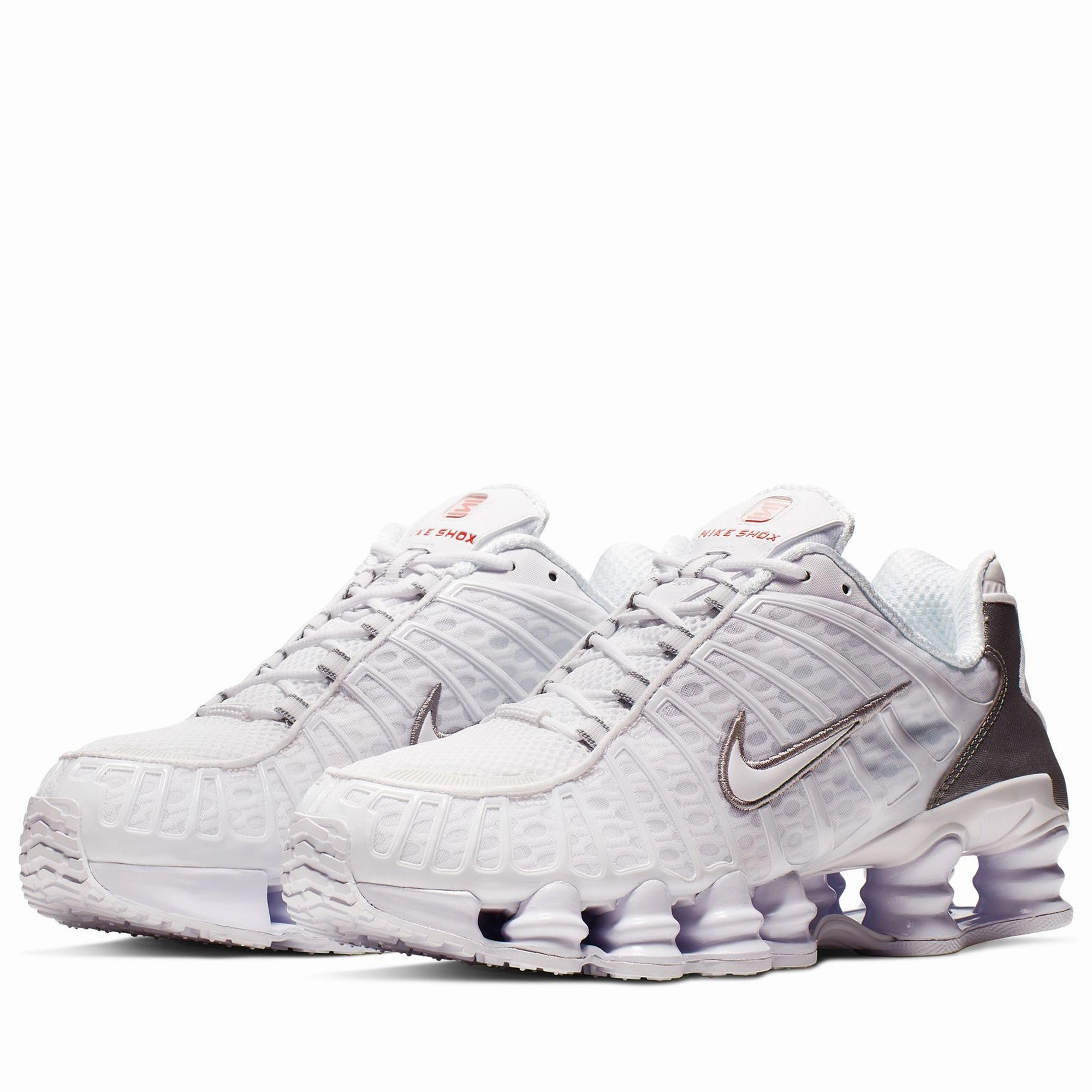 Simple Lines Nike Shox TL - White/Metallic Silver