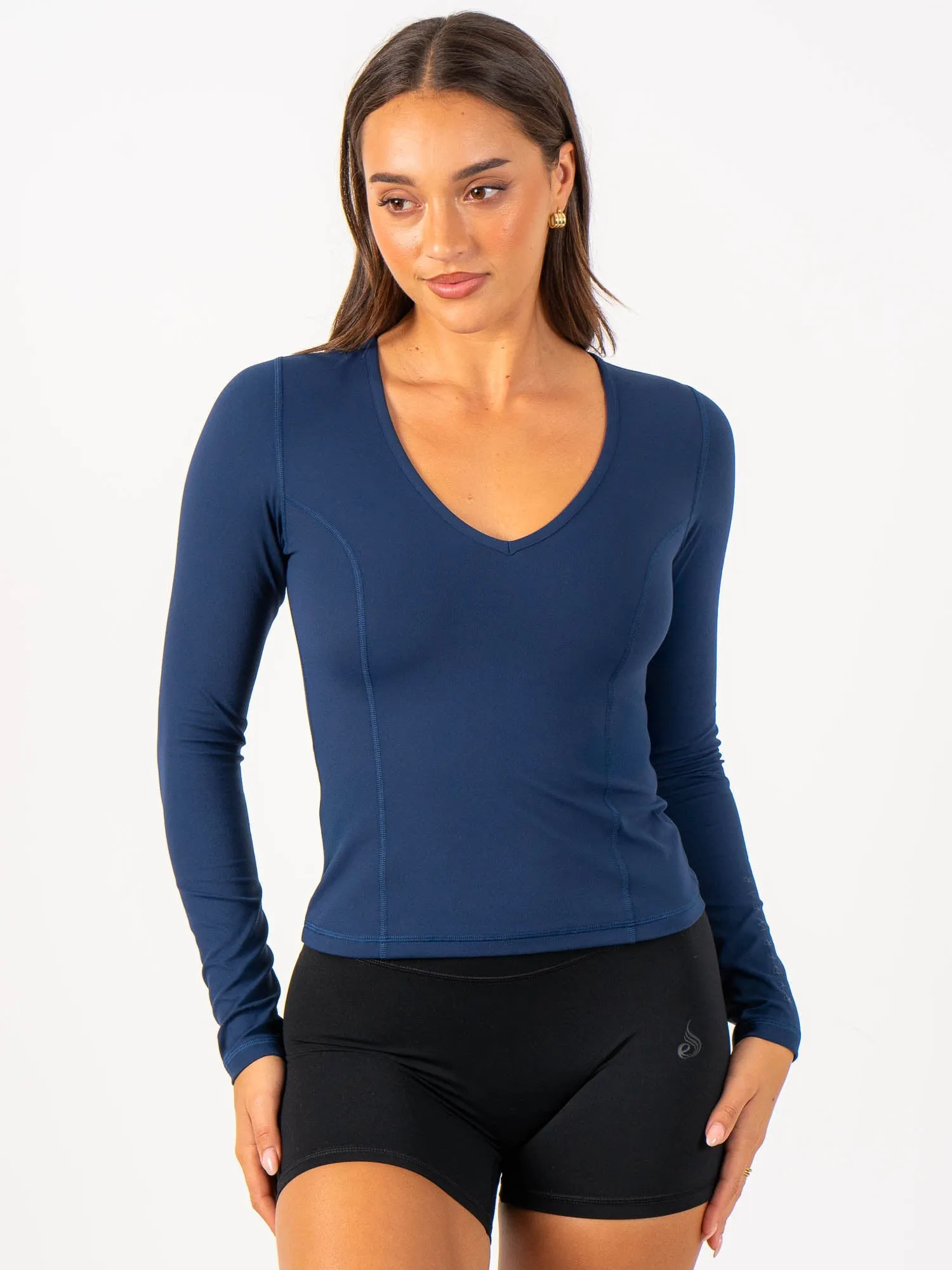 NKD Align Long Sleeve Training Top - Navy FadeResistant Dye