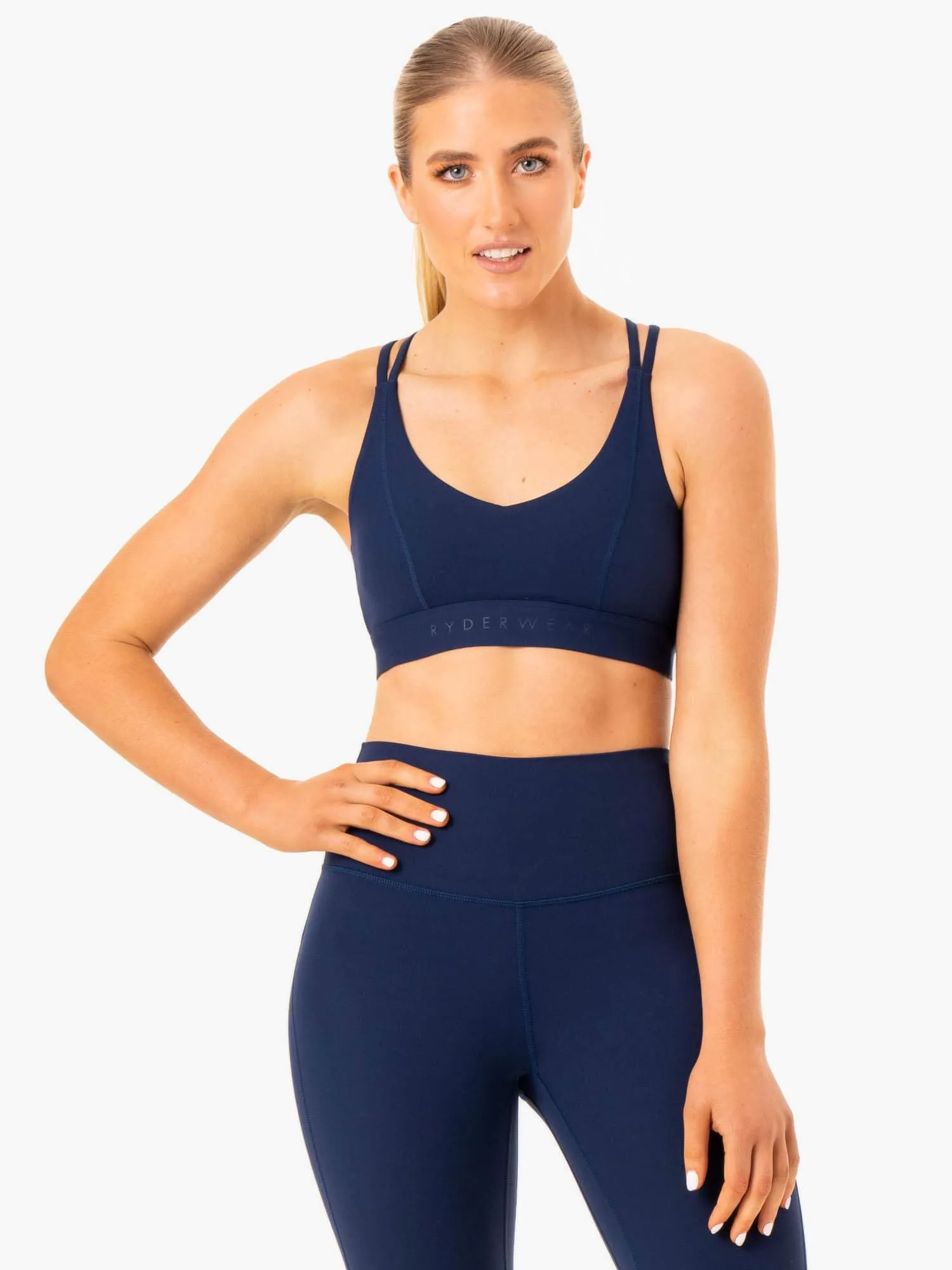 Durable Stitching petite size NKD Align Sports Bra - Navy