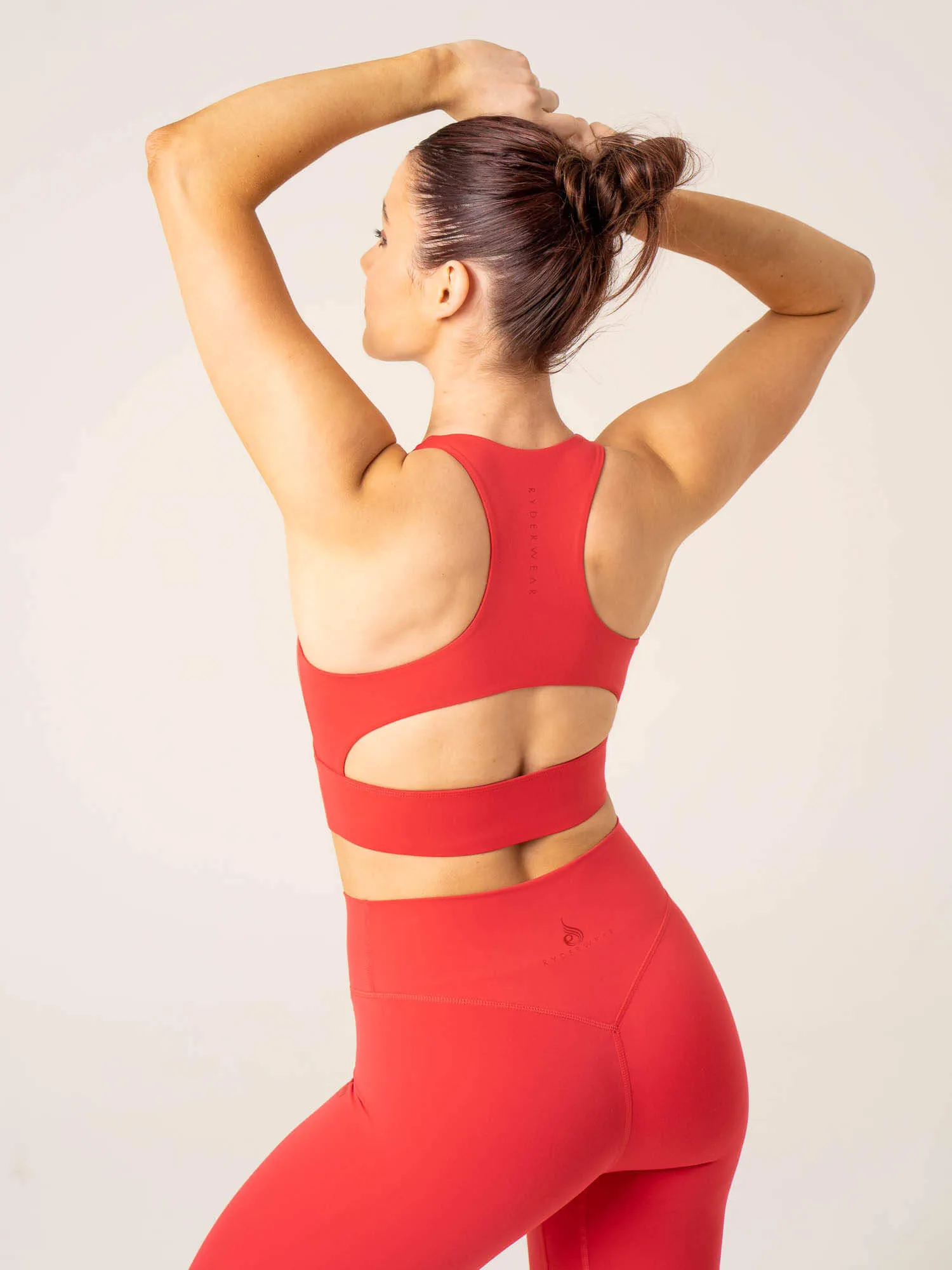 Sweat Absorbent Lining NKD Arch Sports Bra - Red