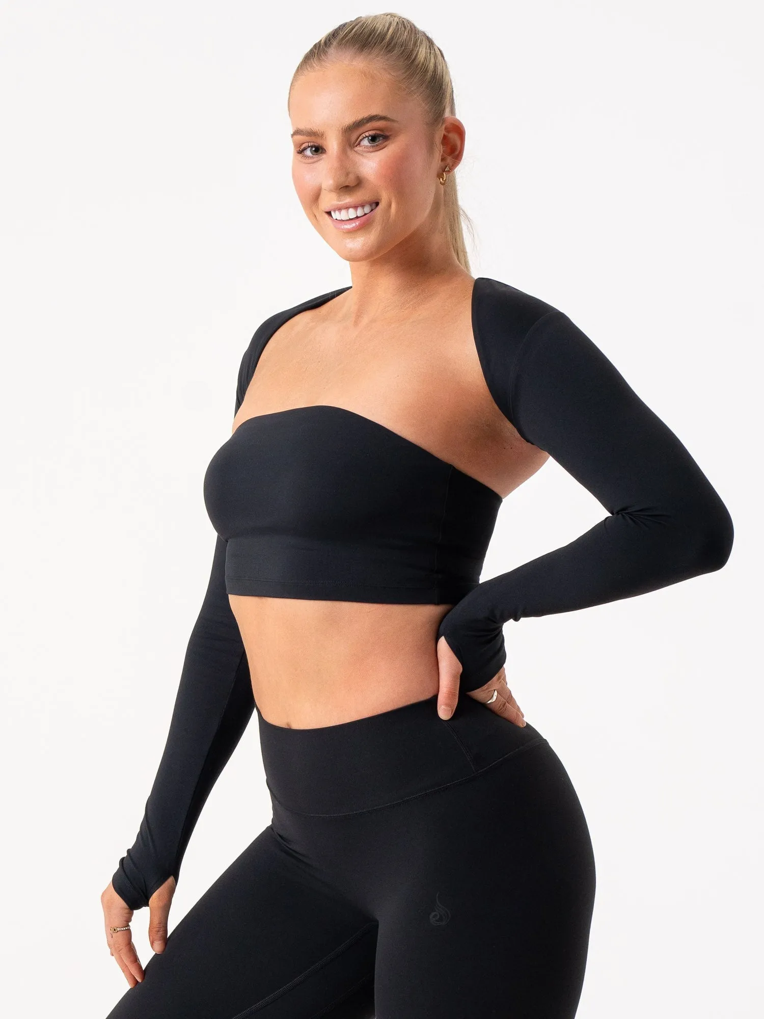 Flexible Ribbed Cuffs NKD Bolero - Black
