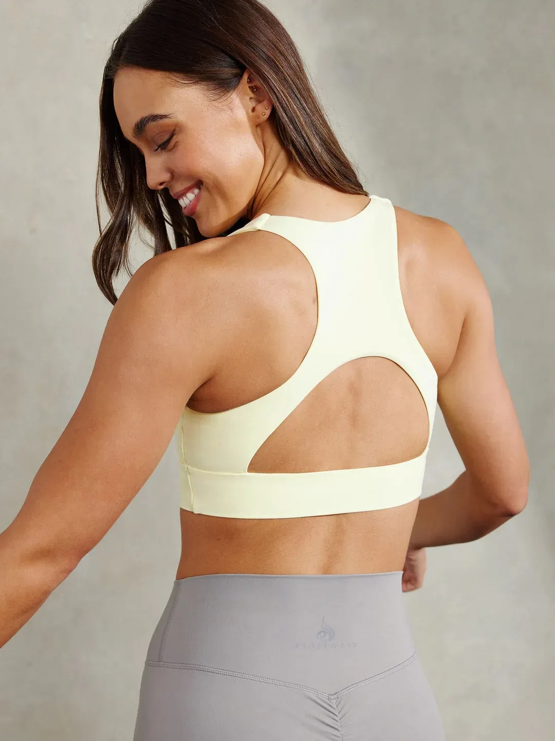 Soft Silk NKD Embody Sports Bra - Lemon