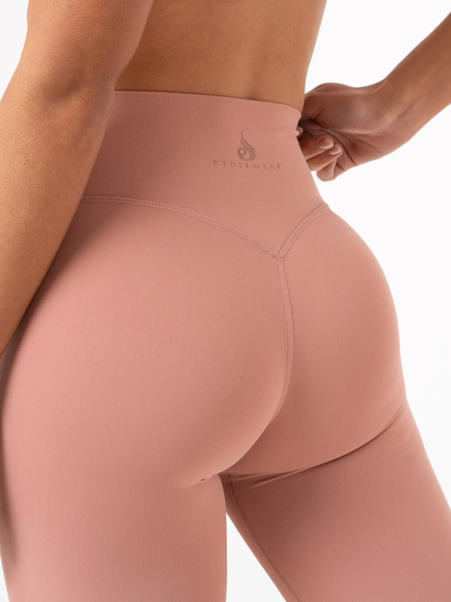 NKD High Waisted Leggings - Dusty Pink Dance Practice Petite Size Flattering Design