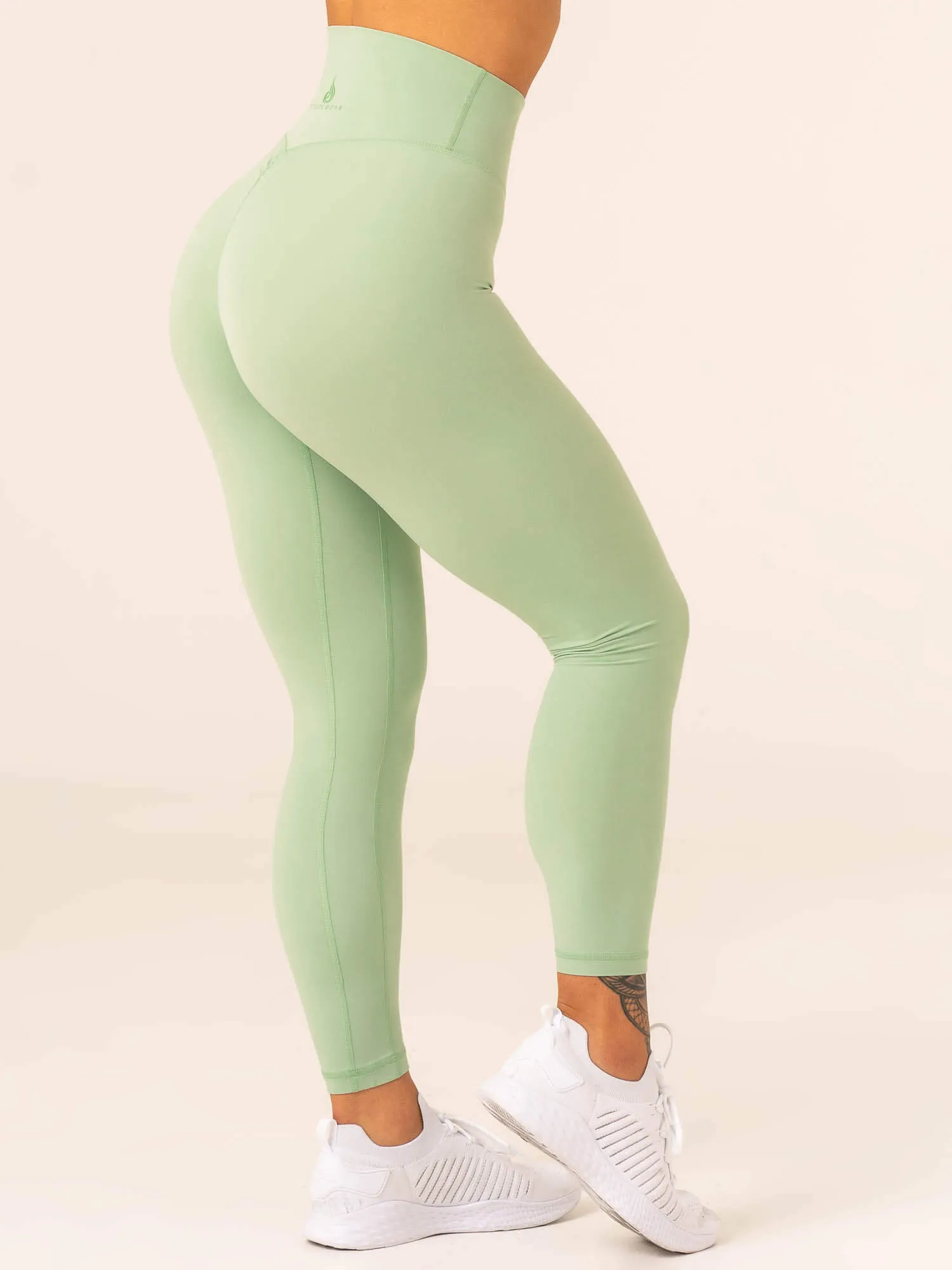 NKD High Waisted Scrunch Leggings - Pistachio Thermal Warm All Ages