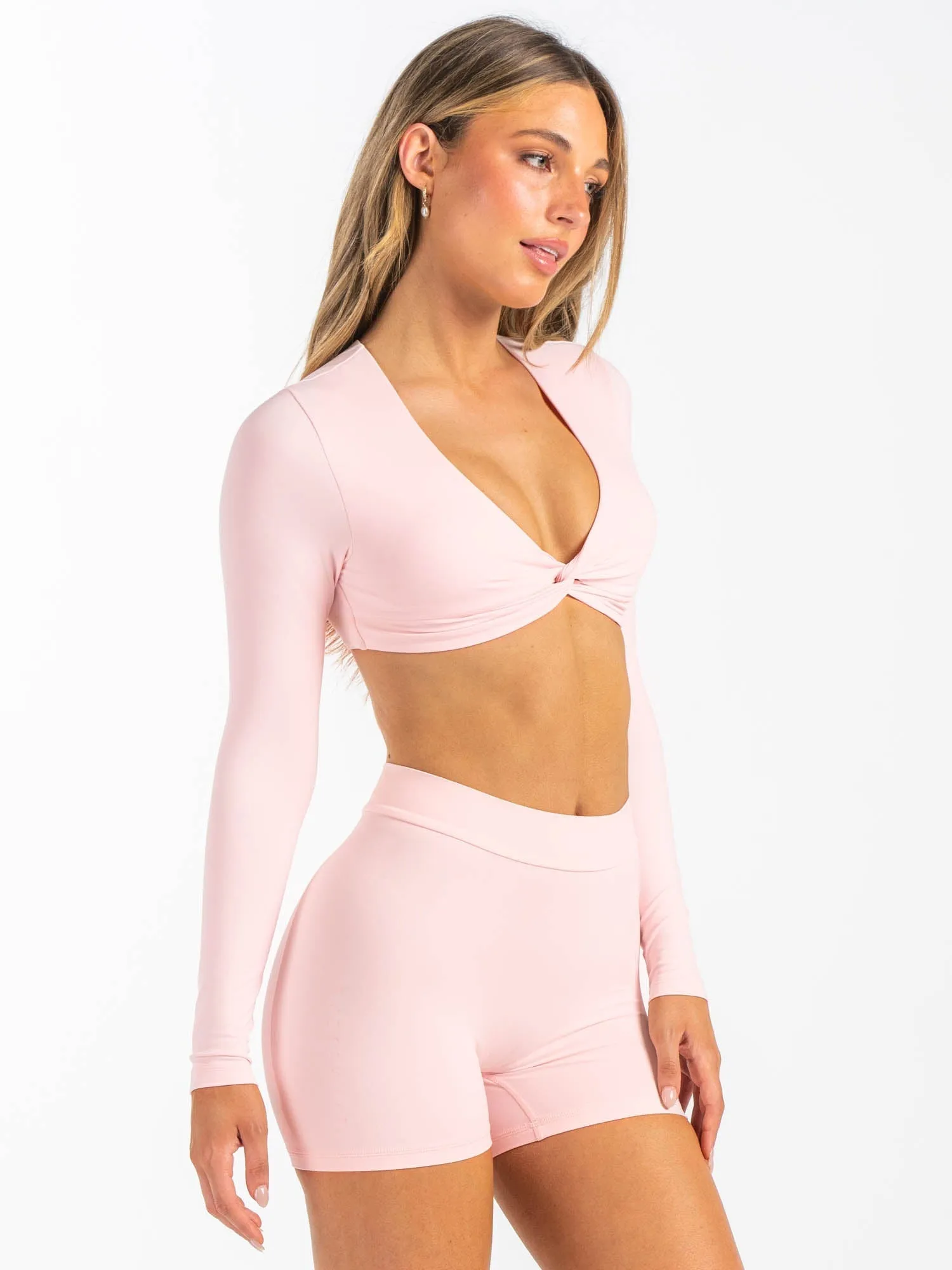 NKD Knot Long Sleeve Top - Pink Musk OdorResistant Coating