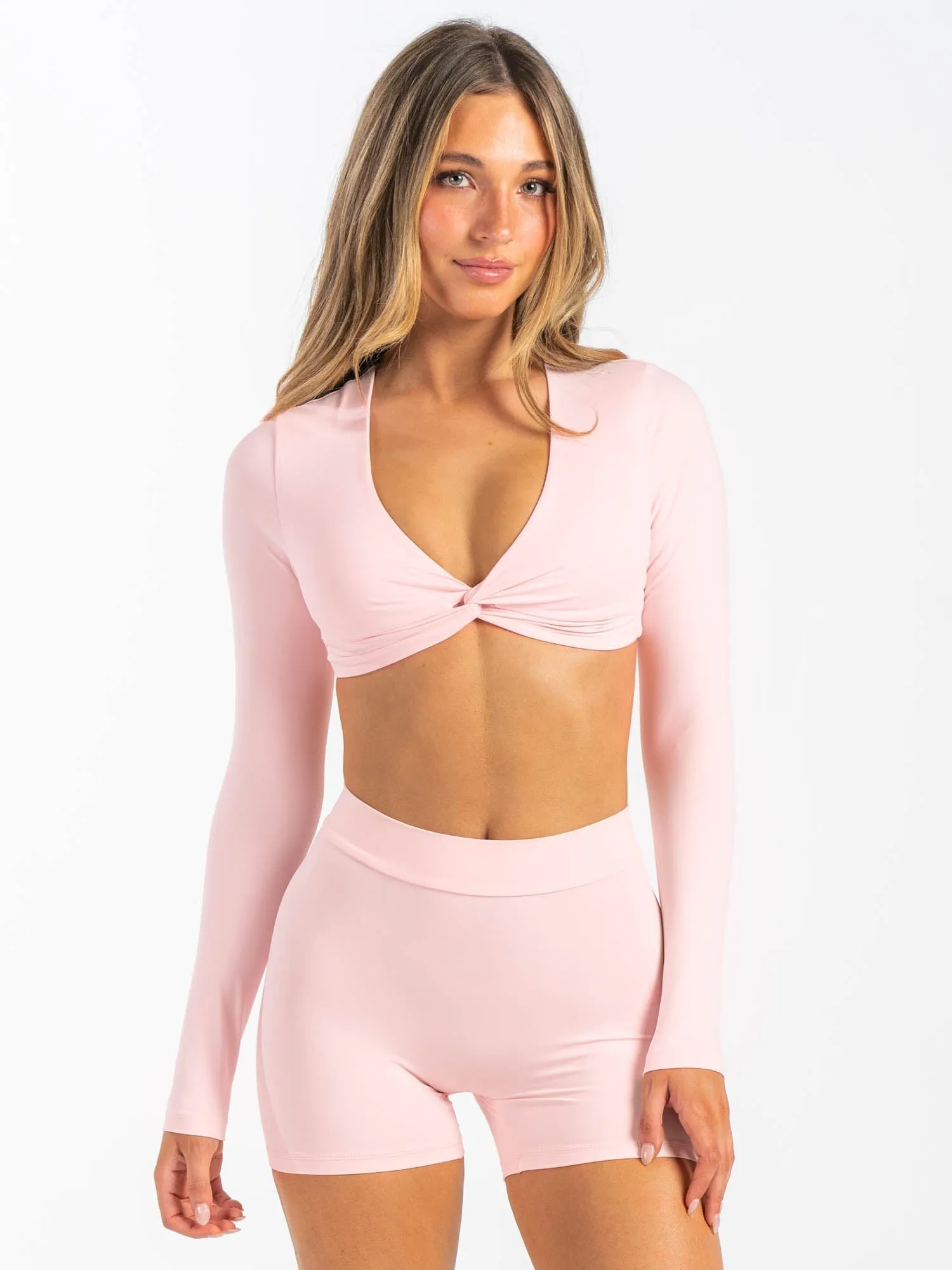 HeatPressedLogos NKD Knot Long Sleeve Top - Pink Musk