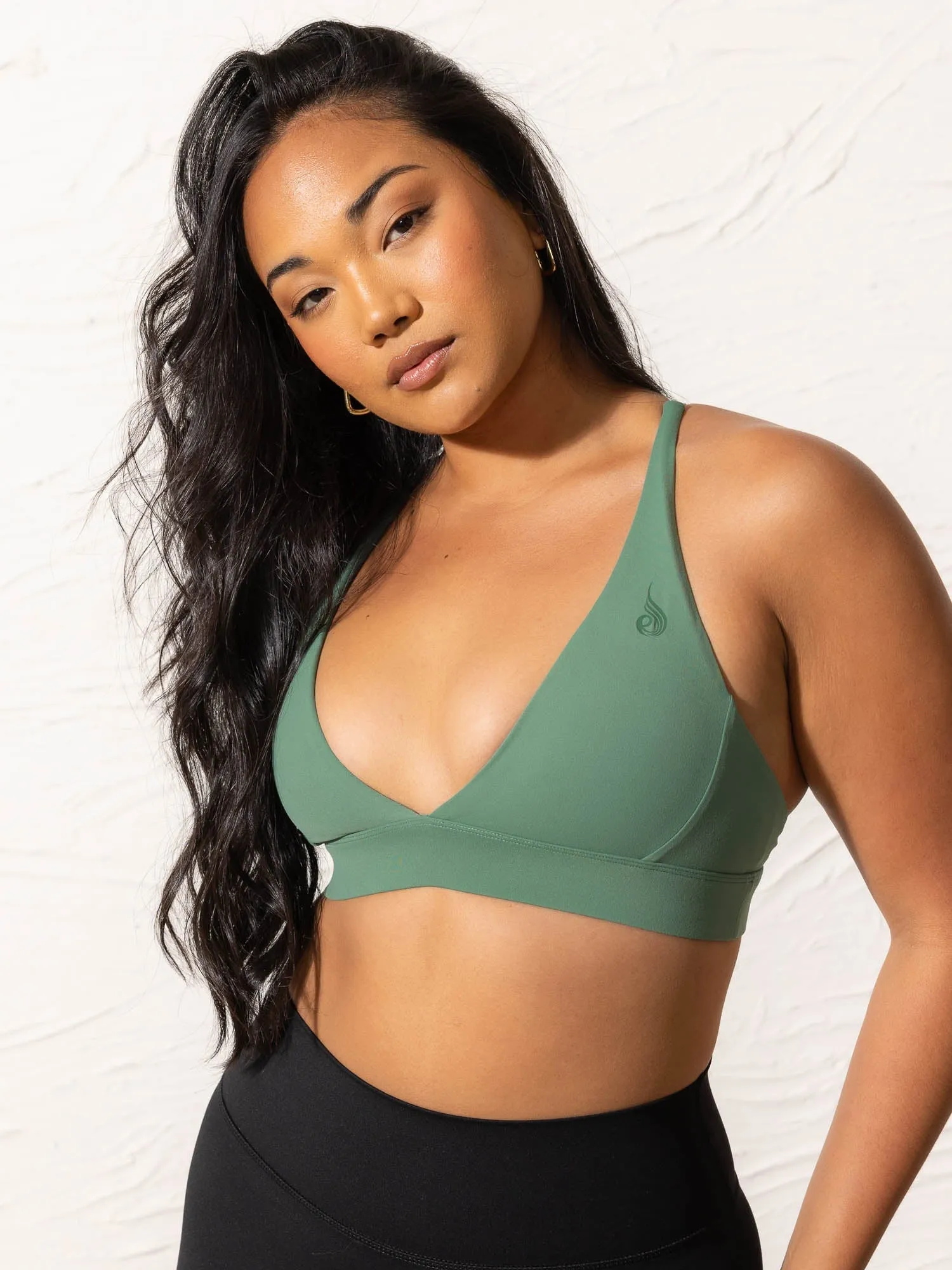 NKD Low Neck Sports Bra - Forest Green Comfort during sports