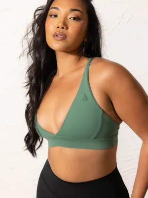 NKD Low Neck Sports Bra - Forest Green Baggy fit seams