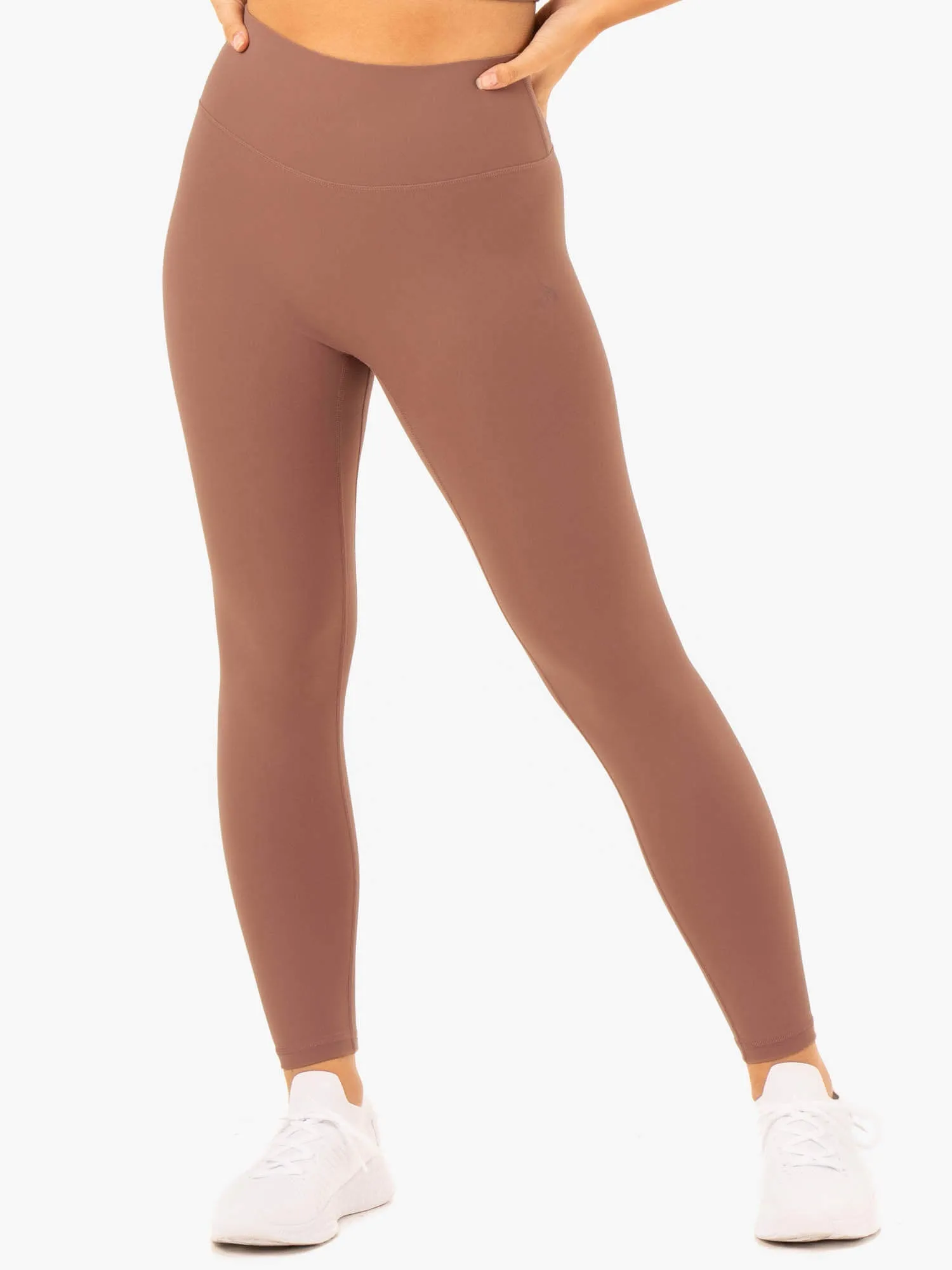 NKD Refine High Waisted Leggings - Mocha Indoor Ready