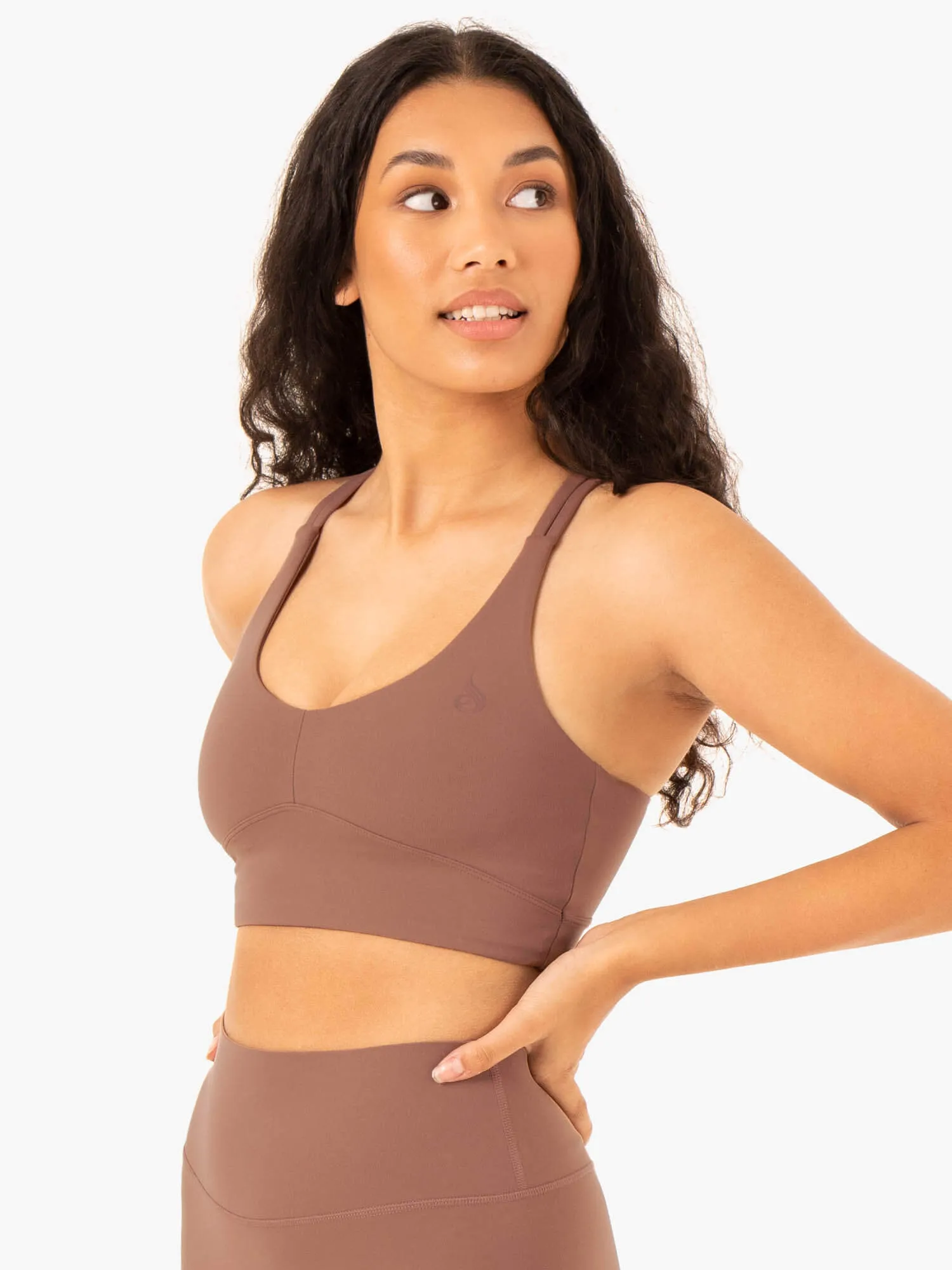 NKD Refine Sports Bra - Mocha Anti-microbial seams