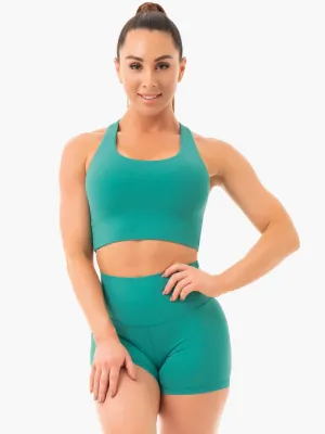 NKD Sports Bra - Turquoise Minimalist Fitness Apparel