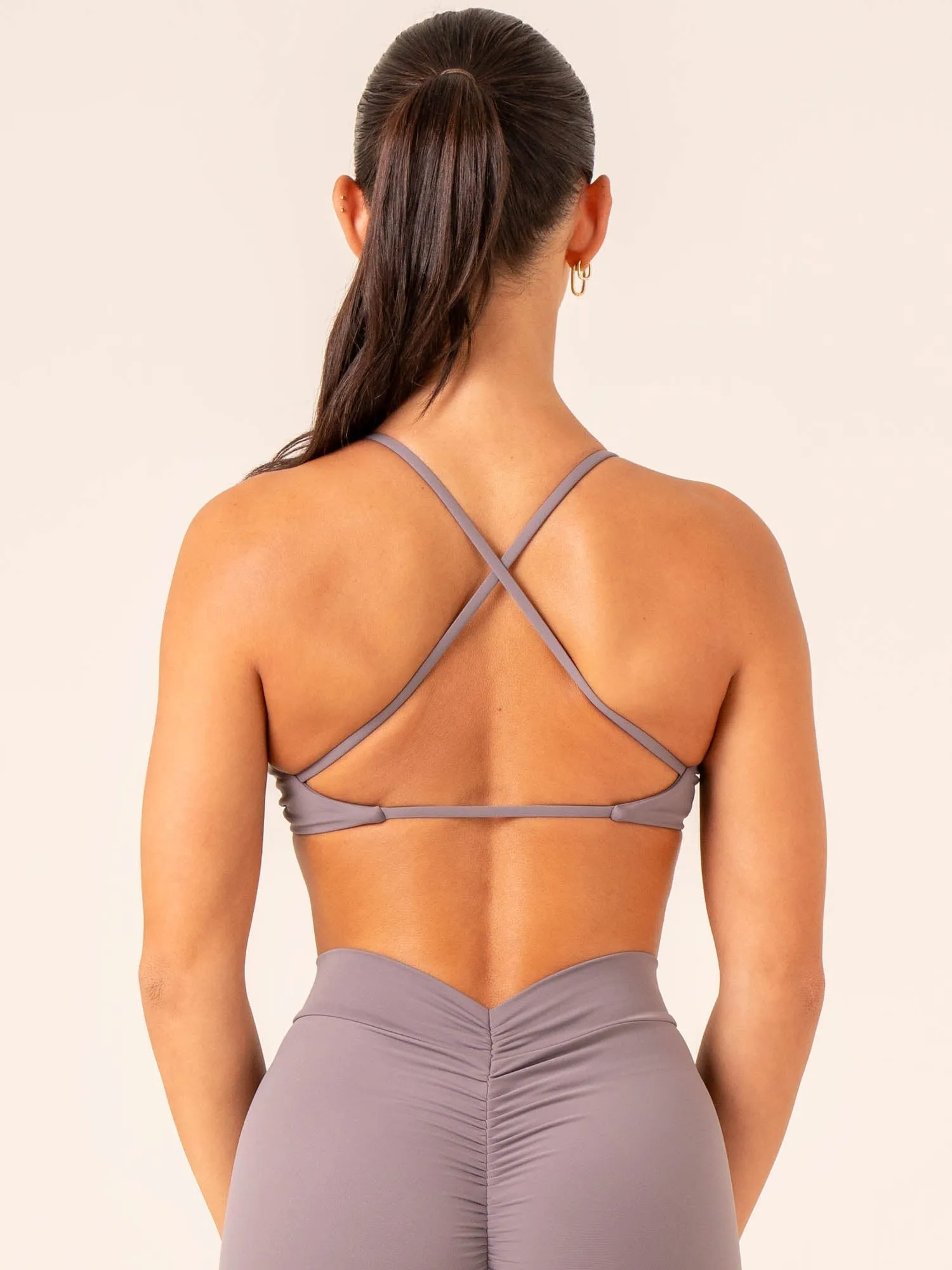 Ultrasonic seams NKD Twist Sports Bra - Charcoal