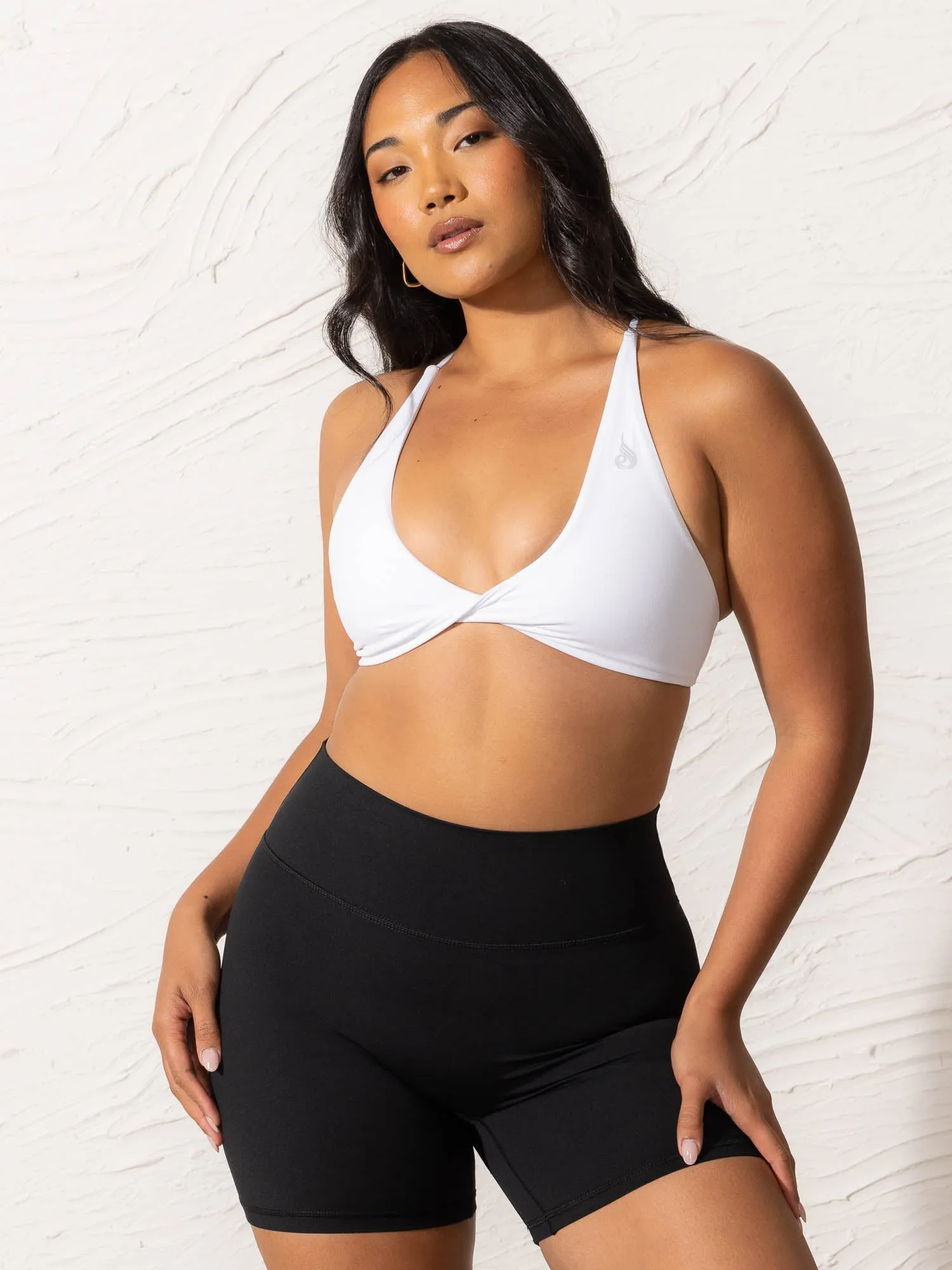Layering seams Comfortable fit NKD Twist Sports Bra - White