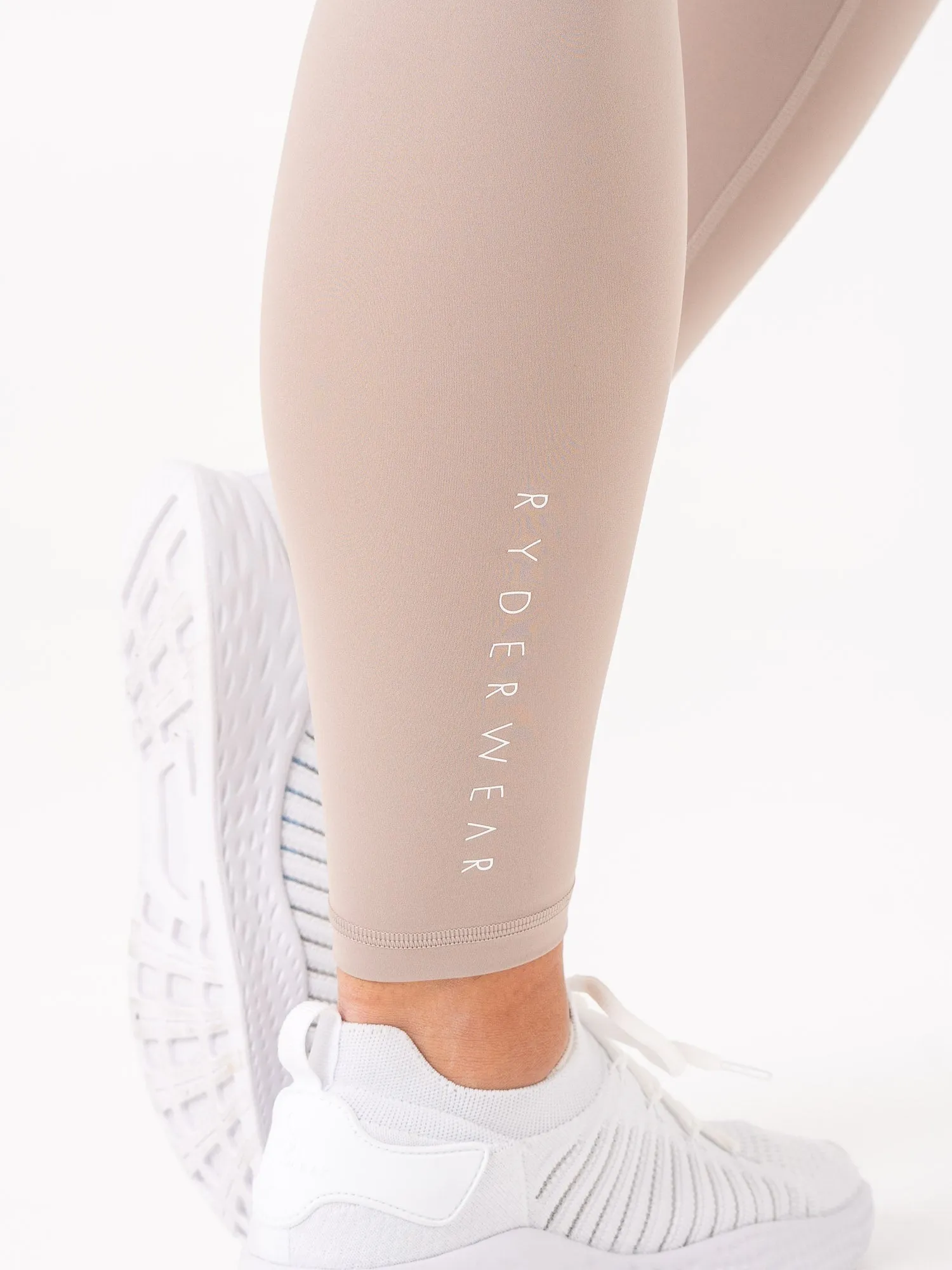 NKD V Scrunch Leggings - Taupe Travel Ready