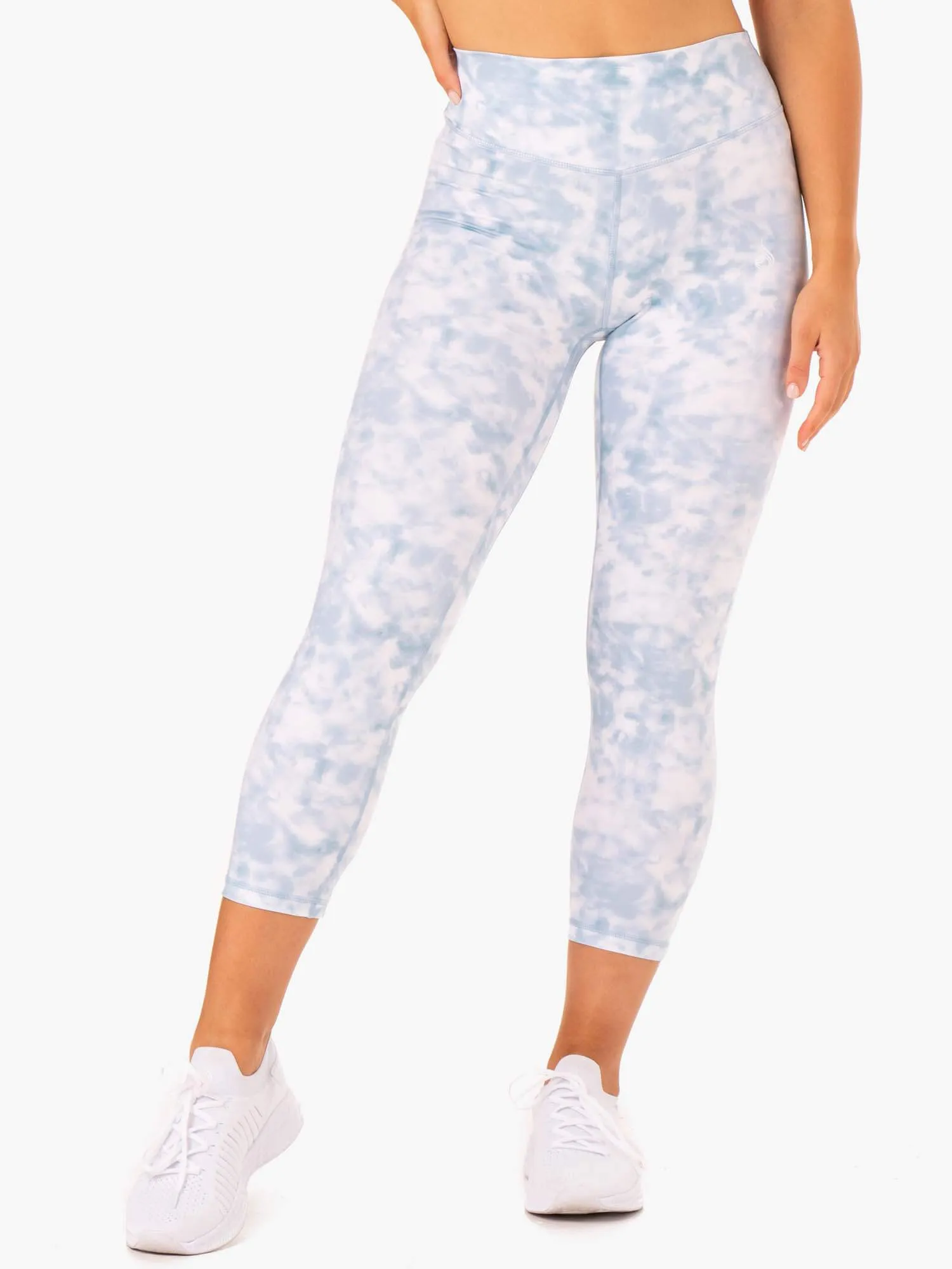Tie Dye 7/8 Leggings - Steel Blue Tie Dye Motion Ready Everyday Active Fit