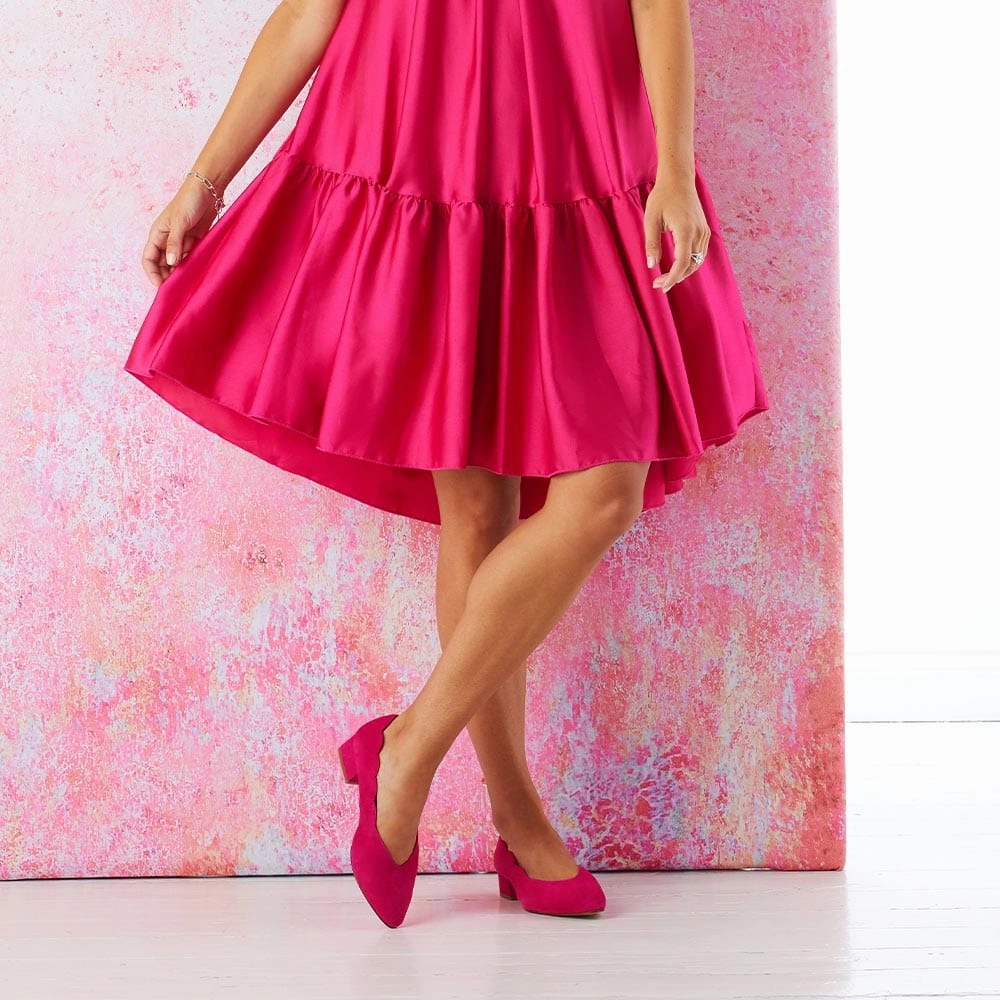 Elastic Material Reinforced Seams Nova: Fuchsia Suede