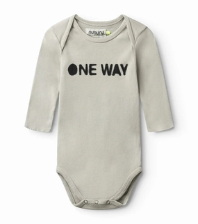 Nununu Baby ONE WAY Onesie - Smokey Grey Cozy Comfortable