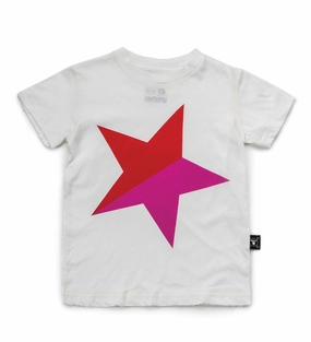 Polka dotted kids' outfits Nununu Kids Colorful STAR T-shirt - White/Red