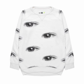 Nununu Kids EYE Sweatshirt - White - 4-3Y/4-5Y Loose