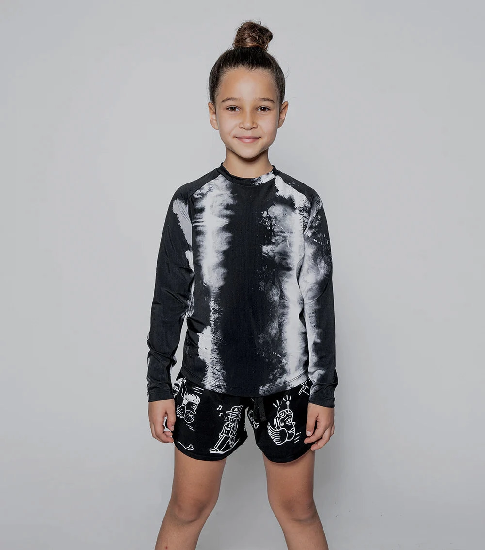 Nununu Kids LONG SLEEVED TIE DYE RASHGUARD - TIE DYE Striped