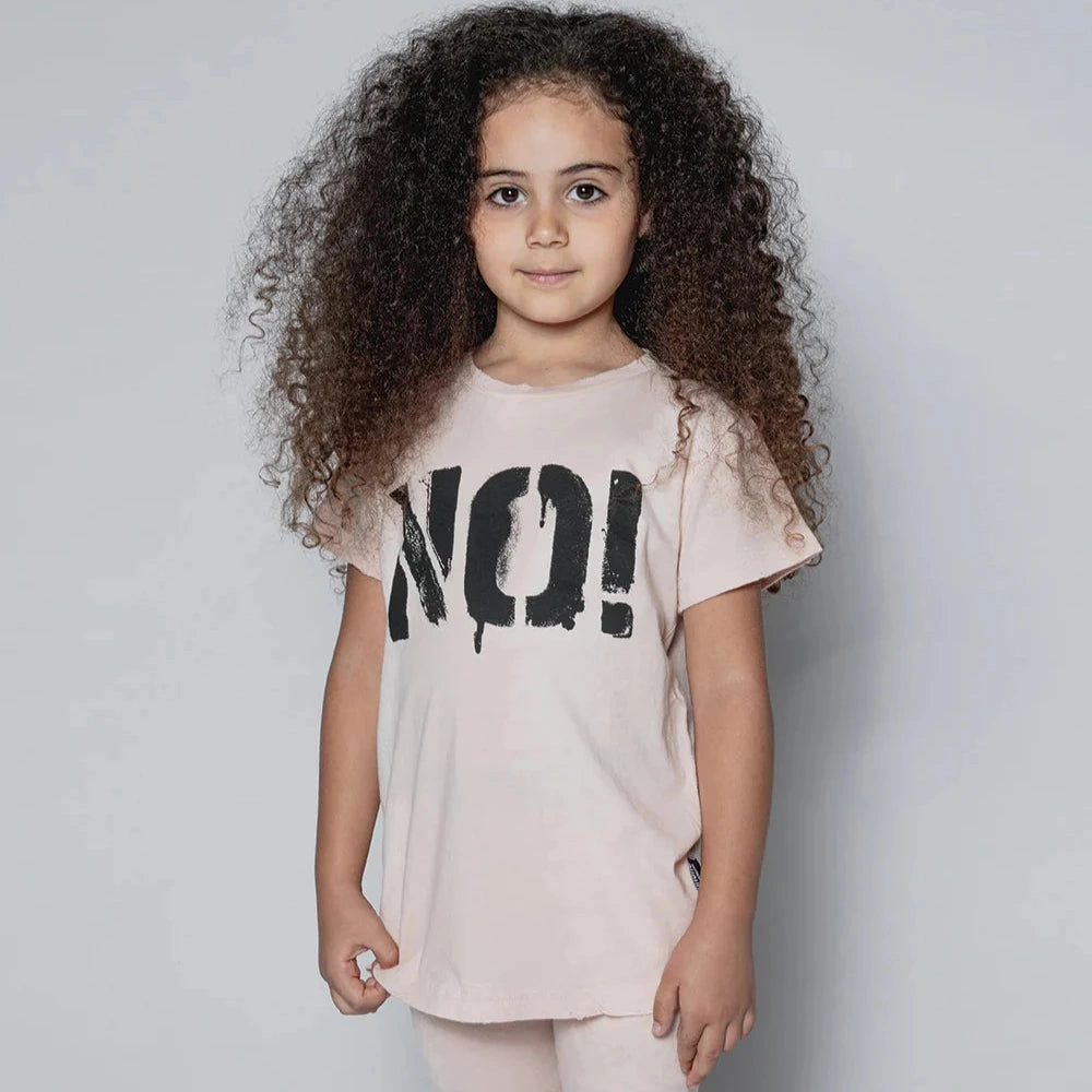 Nununu Kids No! T-Shirt - Bleached Nude lovely color - fast