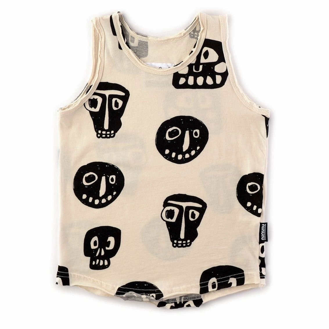 Extra - large Nununu Kids Rowdy Masks Tank Top - Natural - 4-5Y/6-7Y
