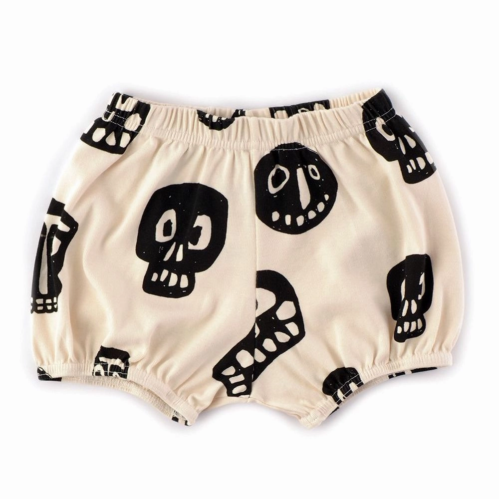 Modern Nununu Kids ROWDY MASKS Yoga Shorts - Natural