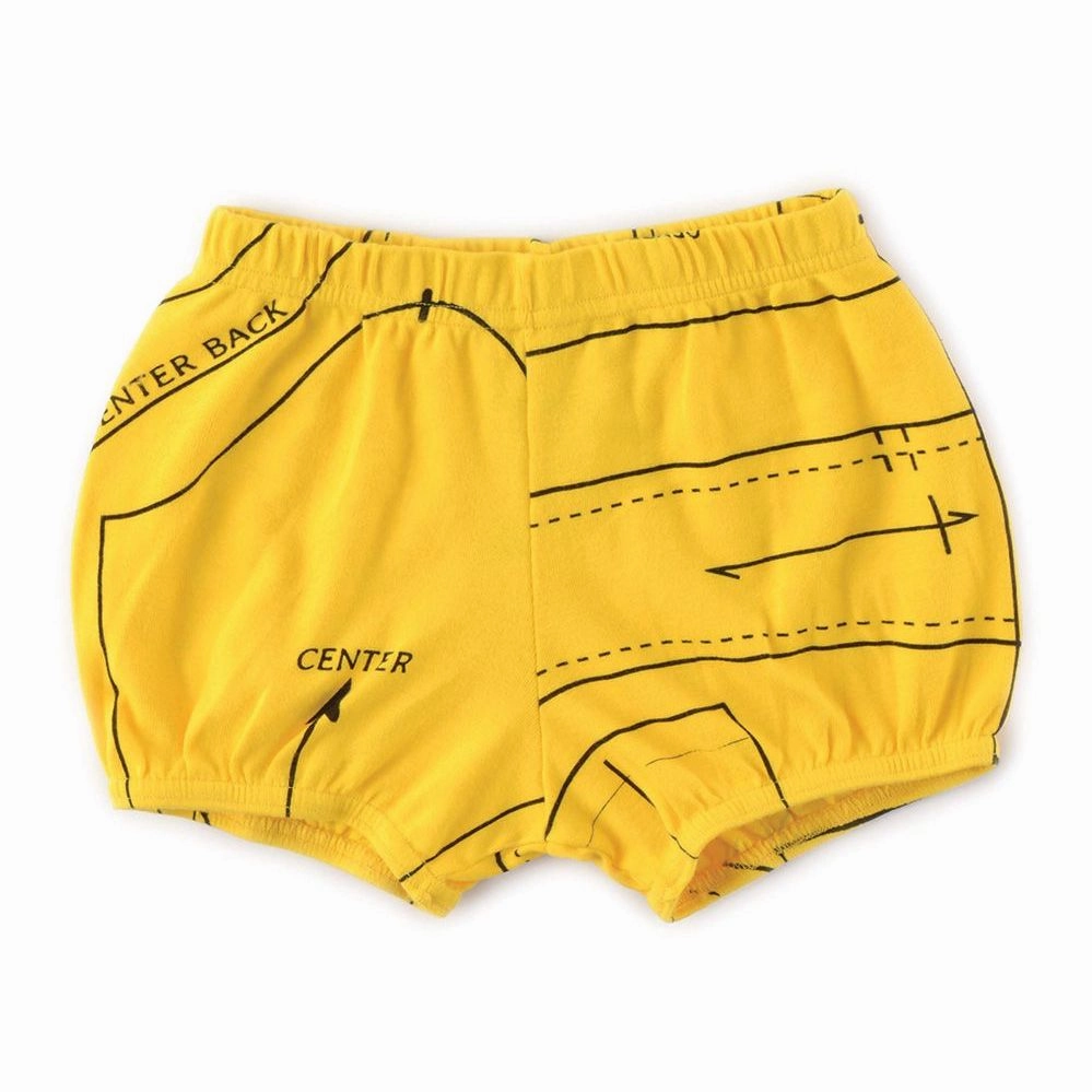 Nununu Kids SEWING PATTERN Yoga Shorts - Lava Yellow New Cowboy wear for kids