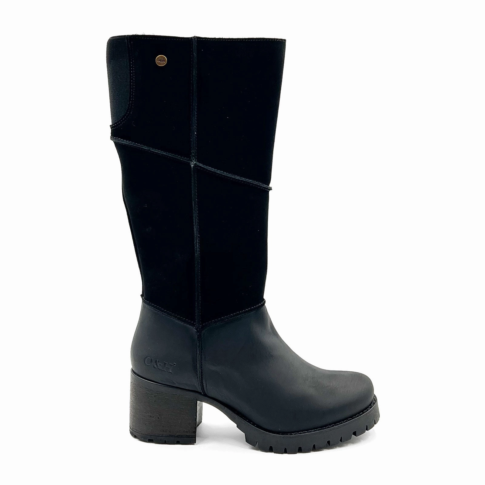 leatherette Oak & Hyde Kensington Hi Tall Boot (Women) - Black