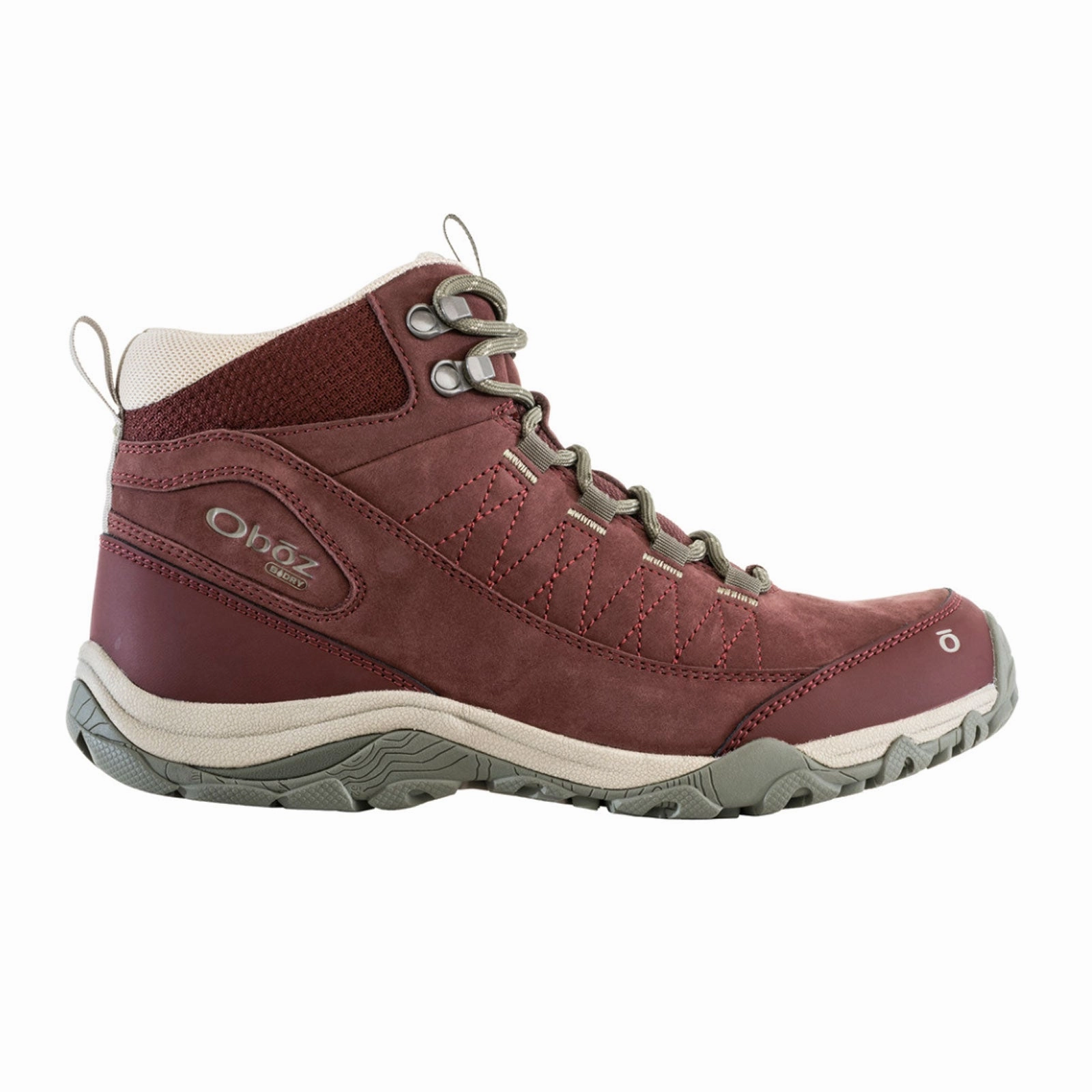 Foot Smooth Versatile Fit Oboz Ousel Mid B-DRY Hiking Boot (Women) - Port