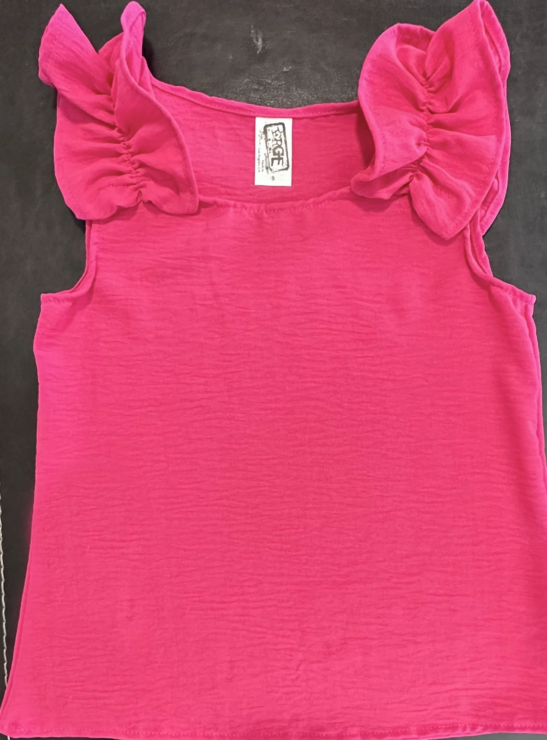 Easy care kids' outfits Volleyball clothes for children Linen Tank - Hot Pink