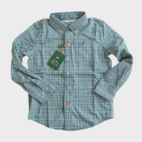 Hadley Performance Button Down - Pine Needle Plaid Big - and - tall Embroidered