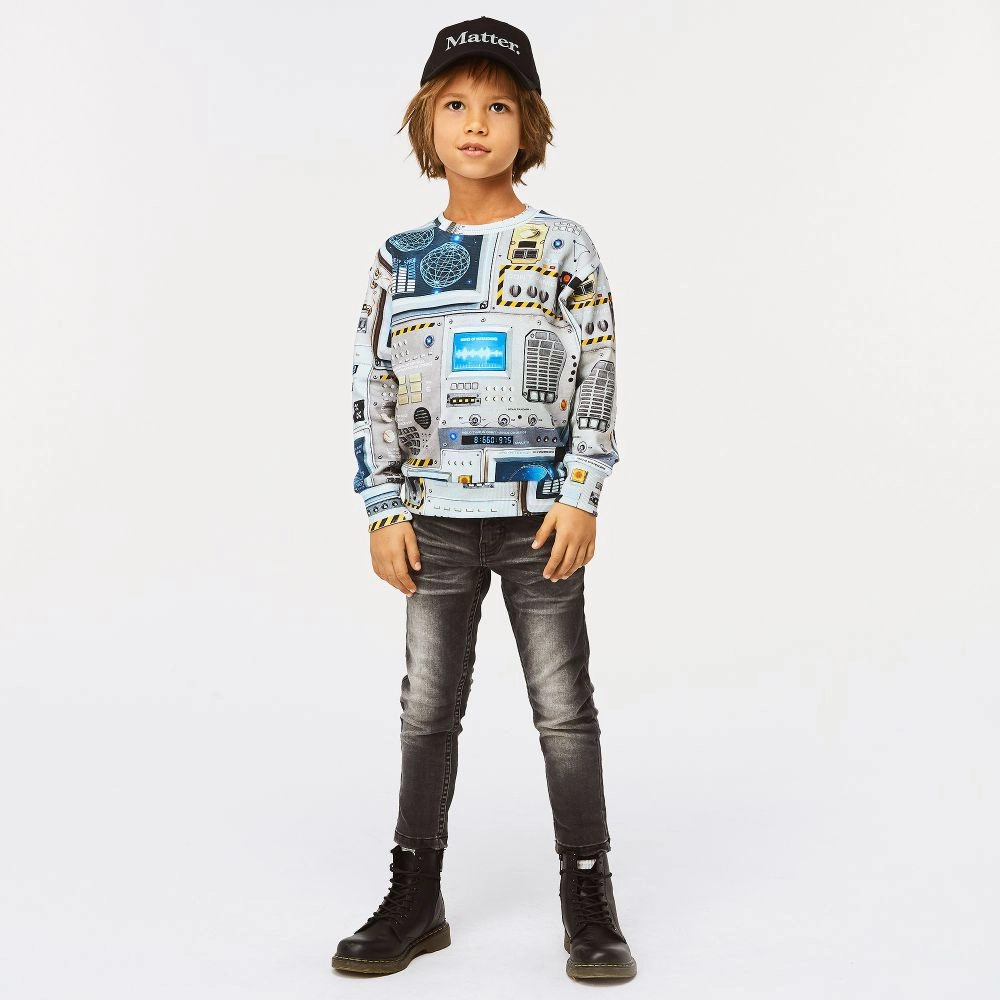 Outerwear Molo Kids Boy's Madsim Sweatshirt - Space Navigation