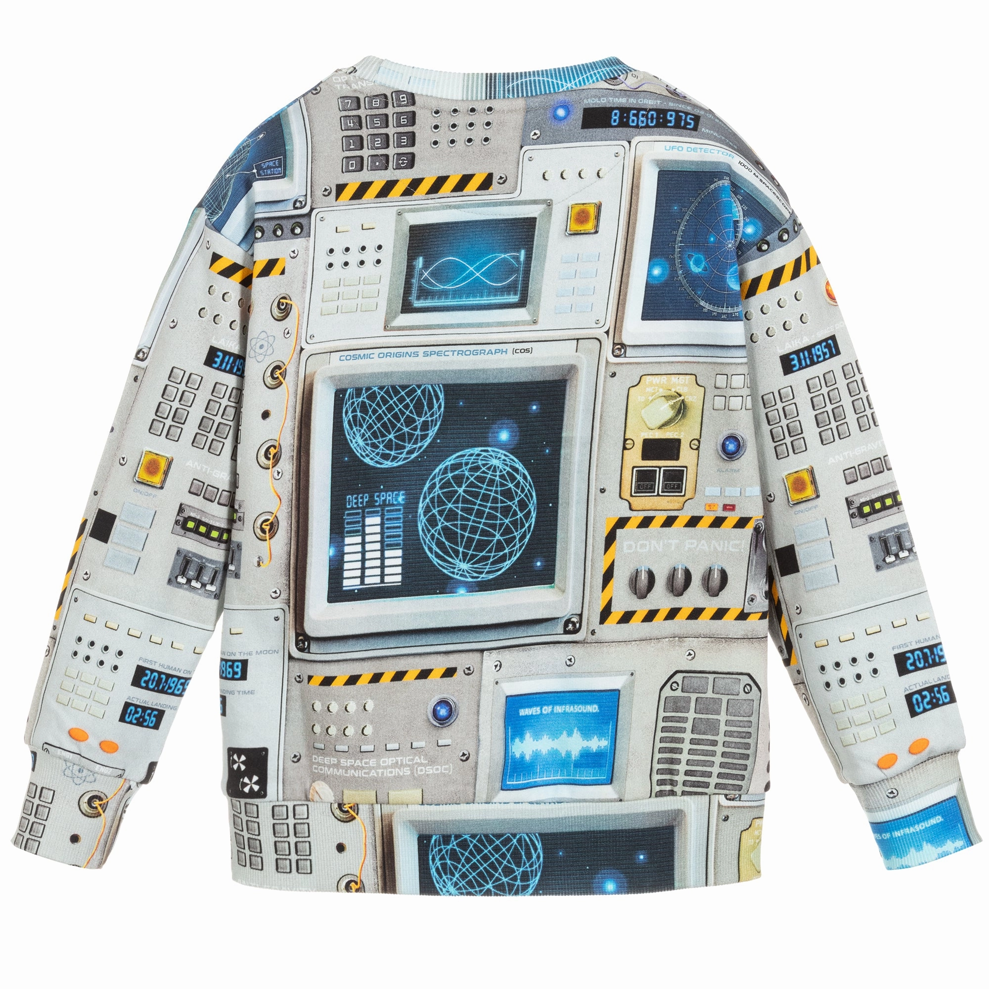 Molo Kids Boy's Madsim Sweatshirt - Space Navigation Bohemian