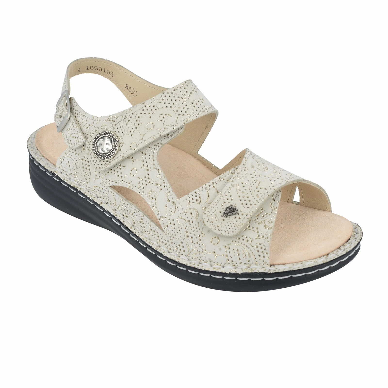 Athletic Finn Comfort Barbuda Backstrap Sandal (Women) - Champagne Garden