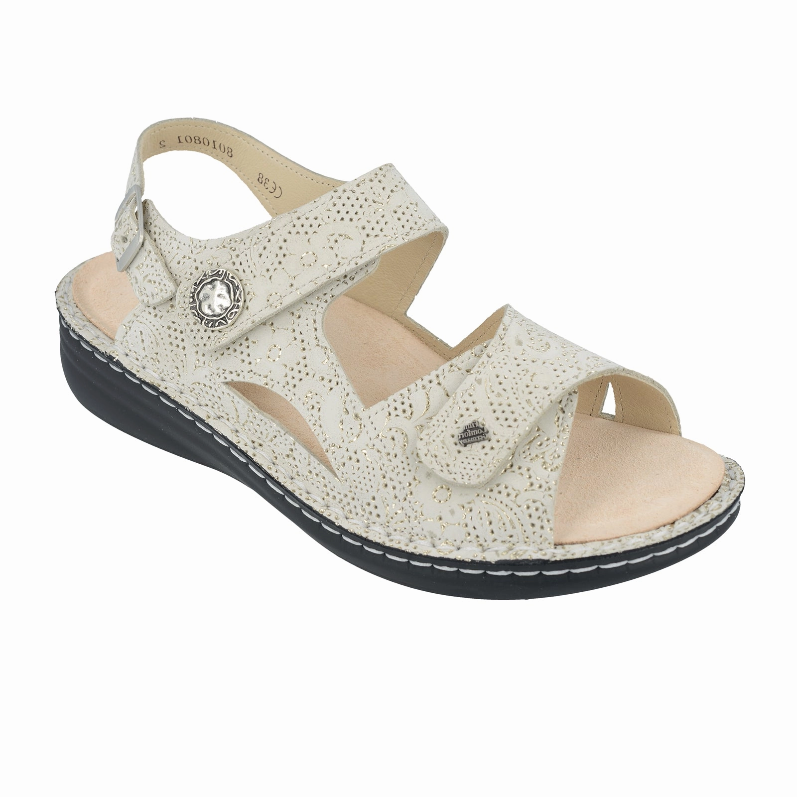 Comfortable Slip Finn Comfort Barbuda Backstrap Sandal (Women) - Champagne Garden