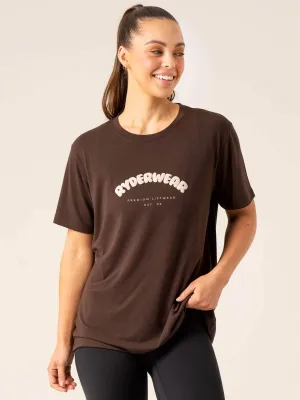 Off Side Longline T-Shirt - Chocolate Soft Base proper length