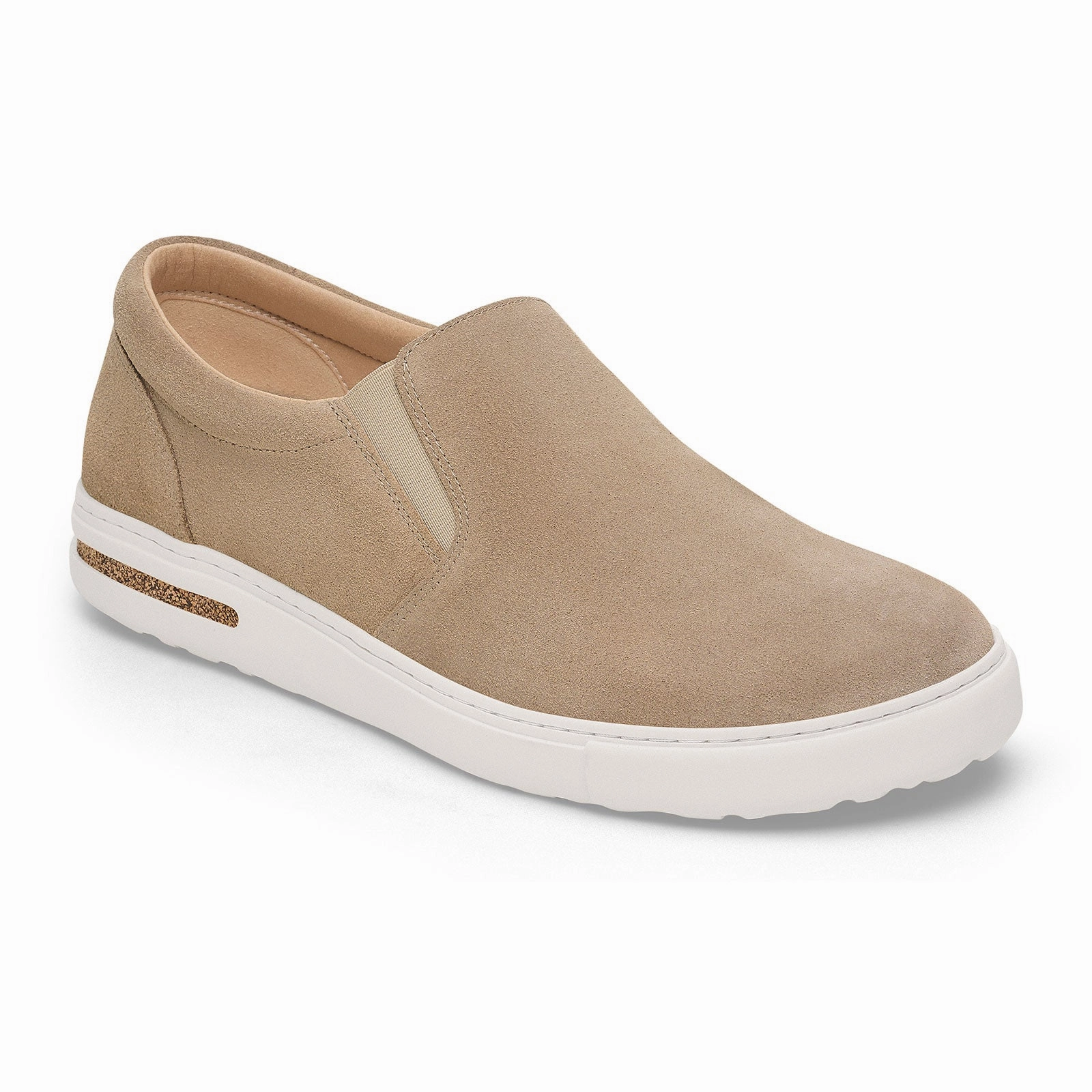 Power Step Birkenstock Oswego Slip On Sneaker (Men) - Taupe Suede