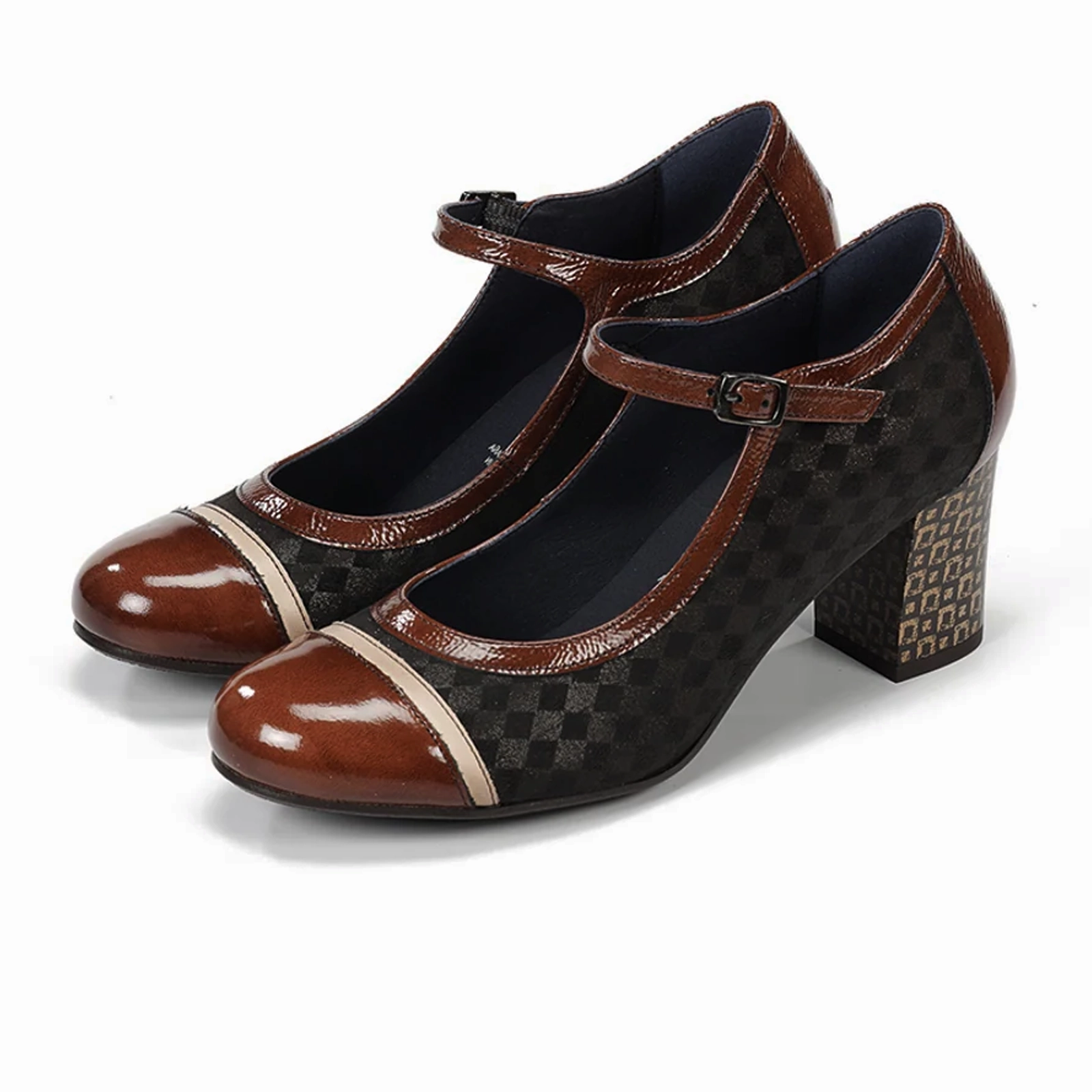 Dorking Rodin D8669 Heeled Mary Jane (Women) - Carcas/Napla/Suga Cafe Low Heel Move Light