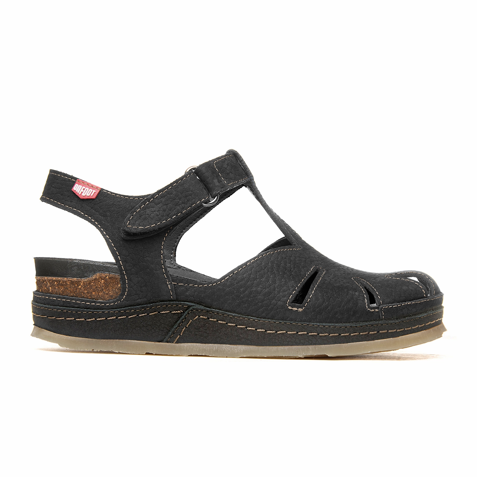 cushioned collar Streamlined Shape On Foot Detroit Backstrap Sandal (Women) - Negro