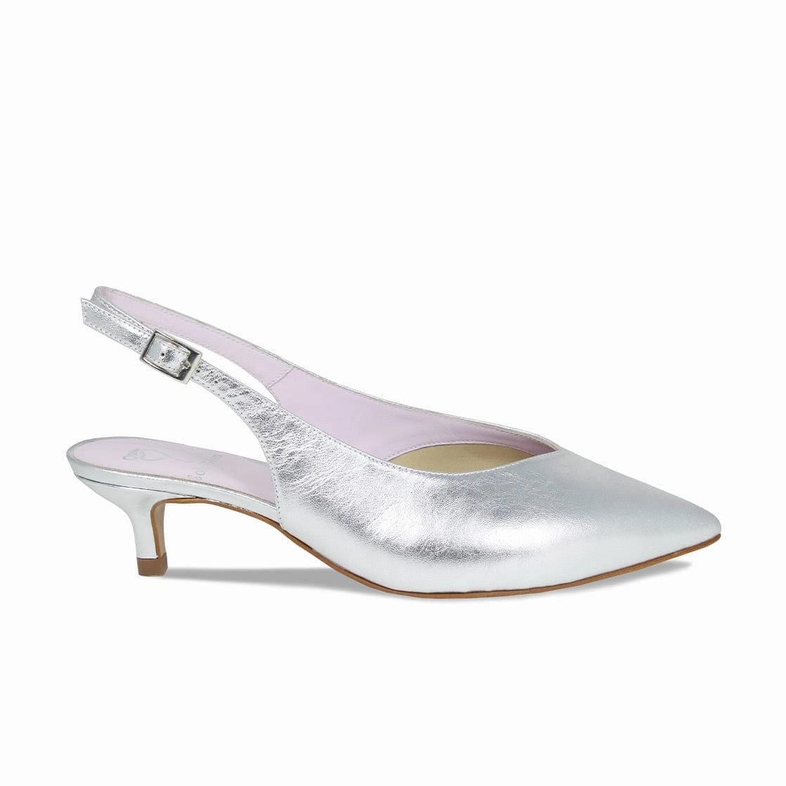 Kara: Silver Leather Luxe Boots with Heels Natural Tones