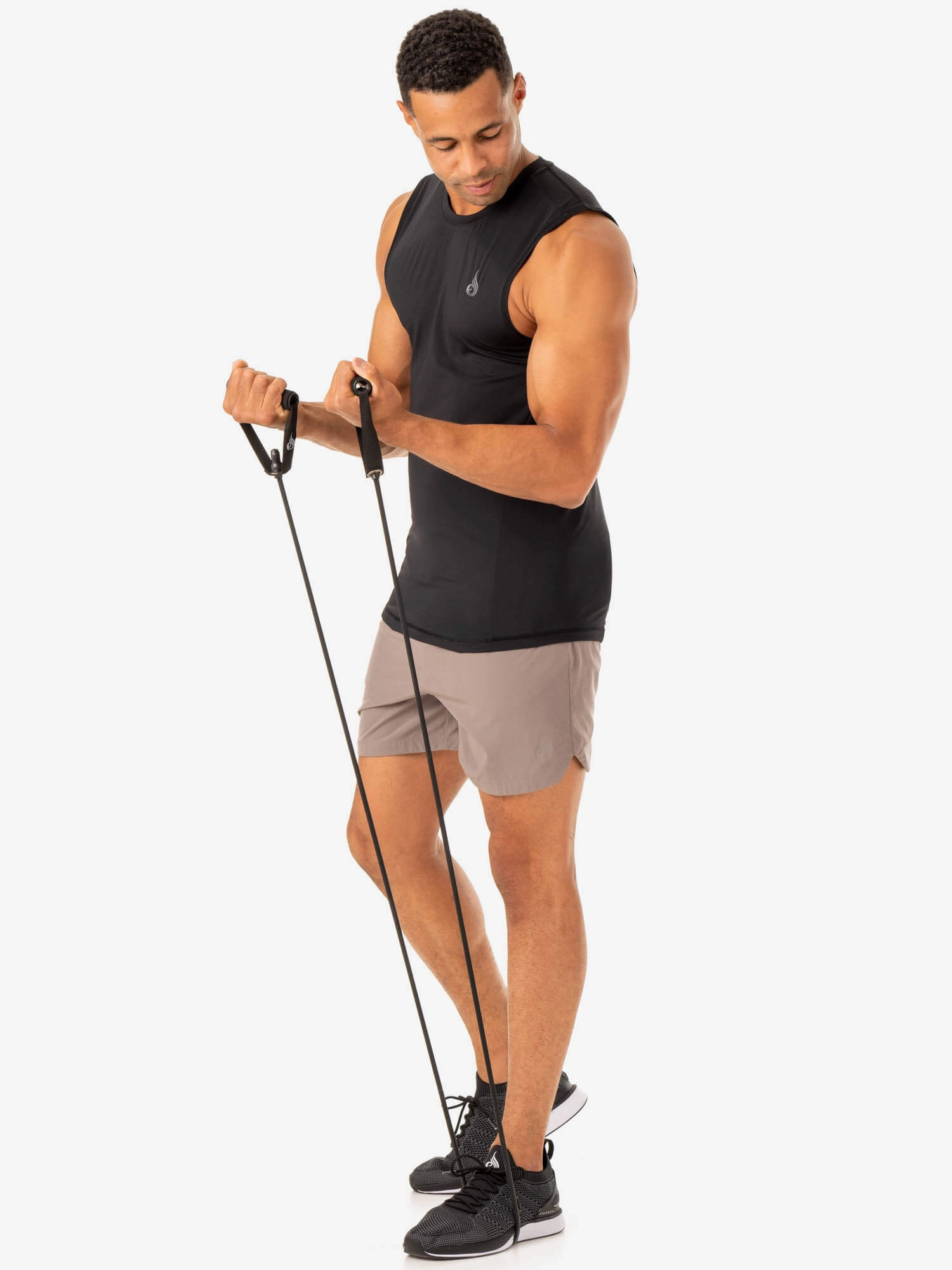 Stretch Waist Division Training Shorts - Taupe