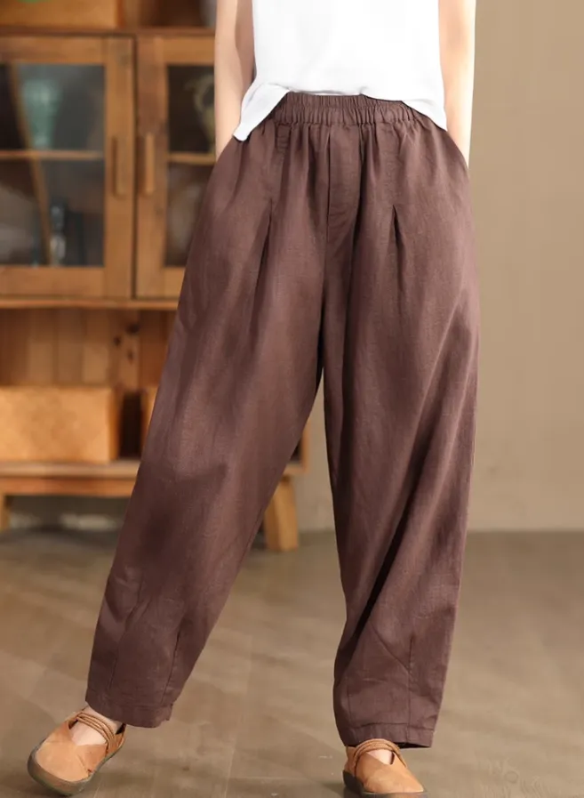 LowProfileStitching Neutral Look Babakud Women Autumn Loose Linen Casual Pants