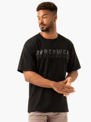 Overdrive Oversized T-Shirt - Black Comfort and Flexibility Functional Comfort Wear