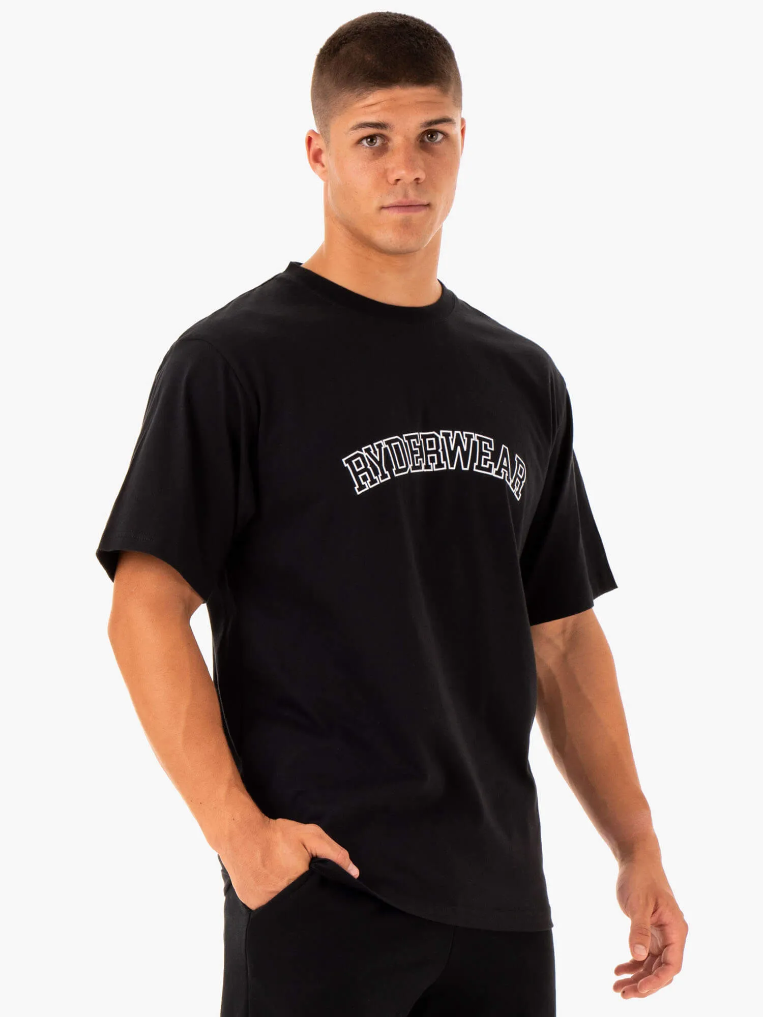 Breath Fit DurableReinforcedMaterial Oversized T-Shirt - Black Comfortable Layer