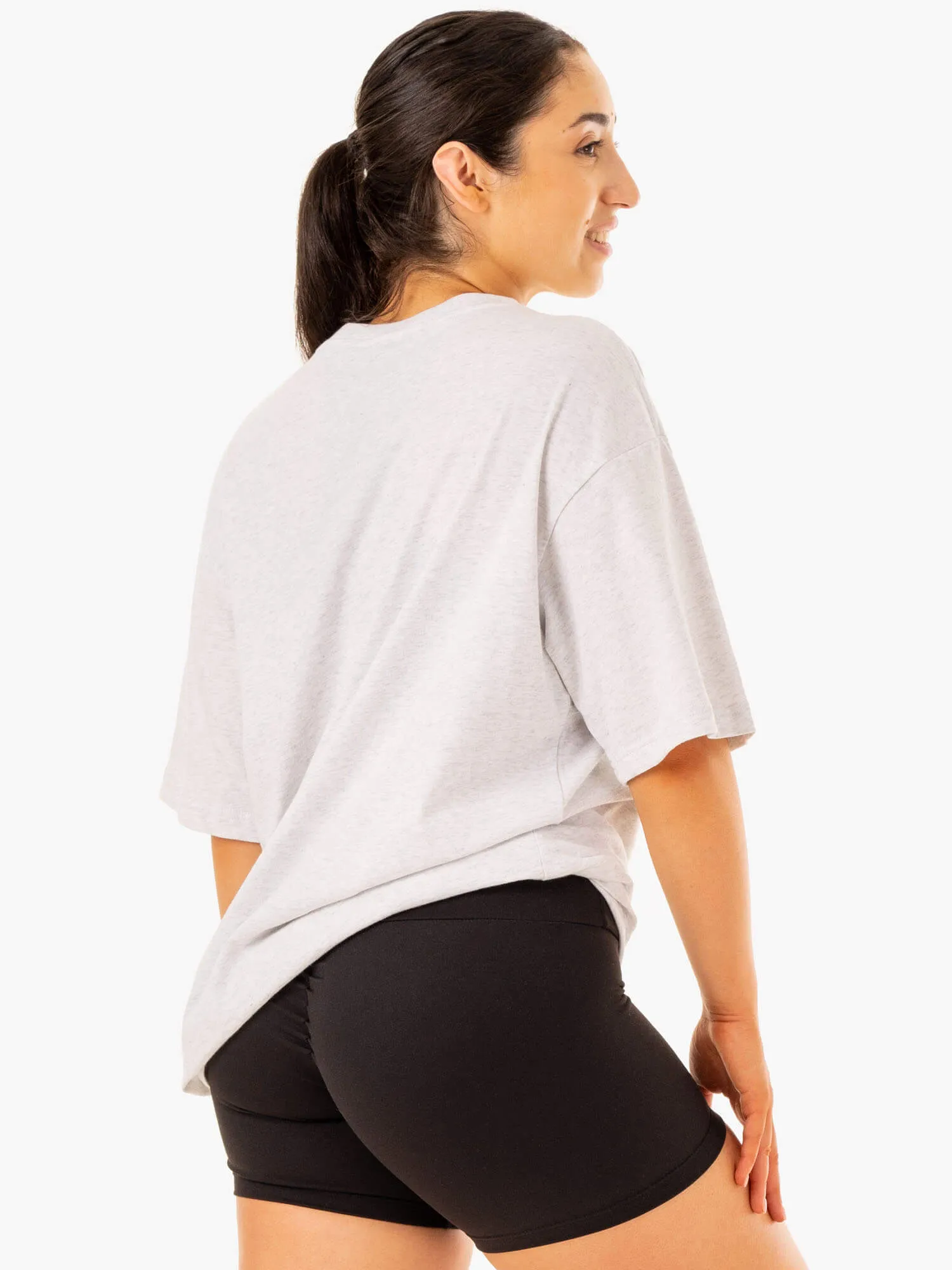 Oversized T-Shirt - Snow Marl Timeless Comfort Wear Sleek Performance