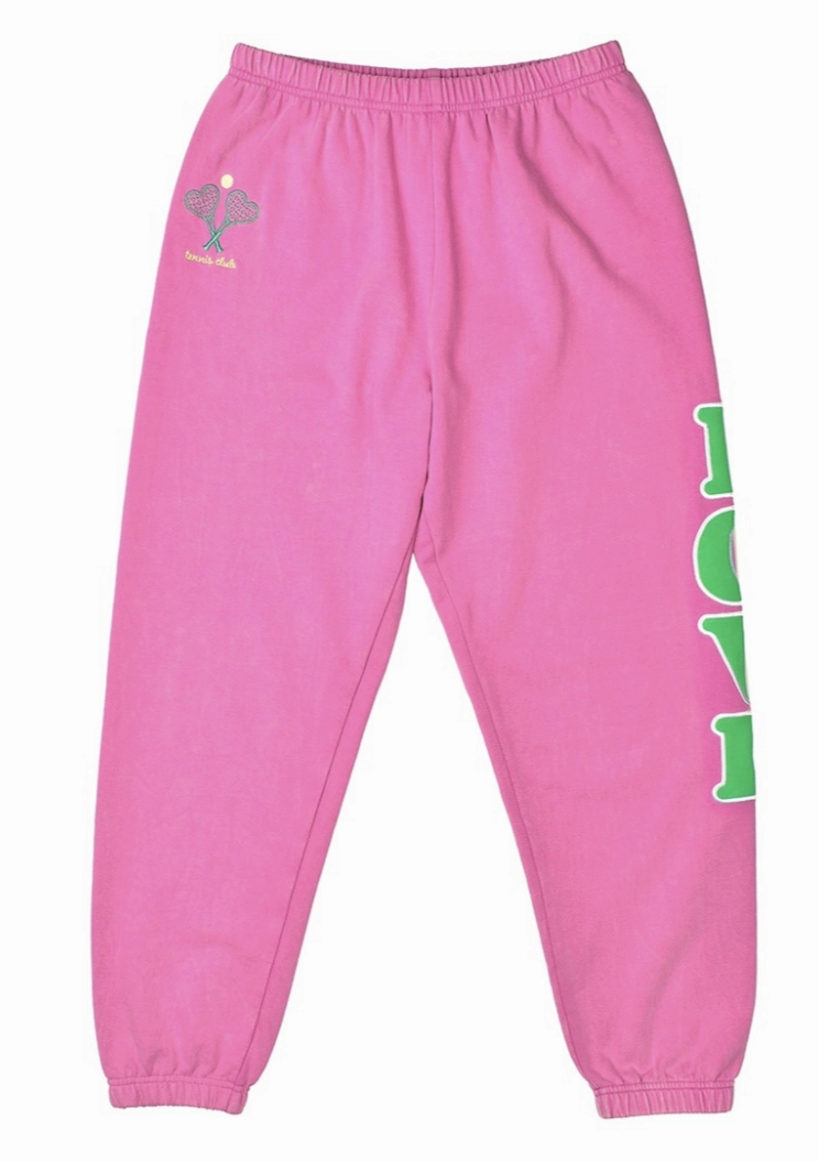 Iscream x Theme - Love Tennis Club Sweatpants fade - resistant